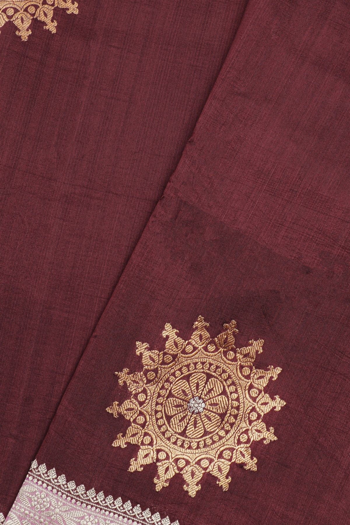 Matka Silk Wine Saree