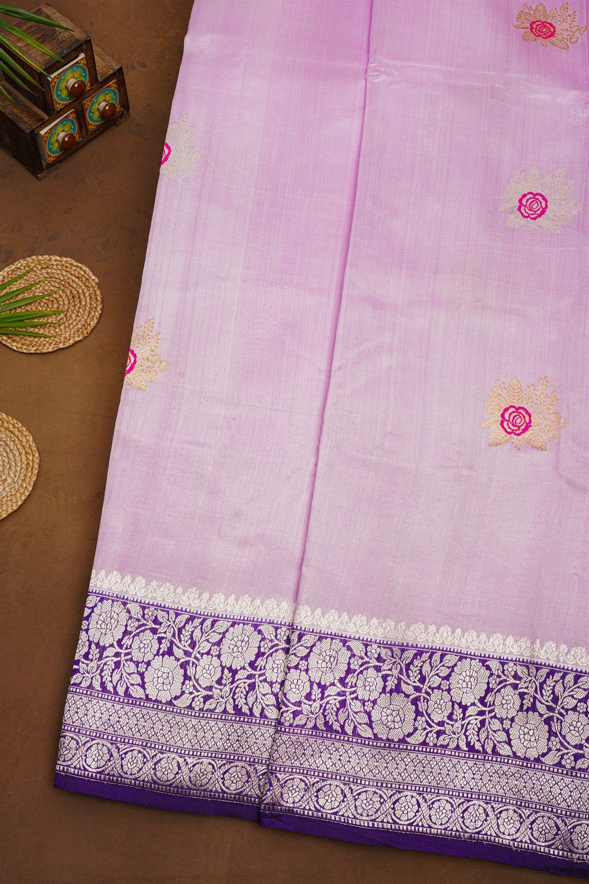 Fancy Matka Silk Lavender Saree