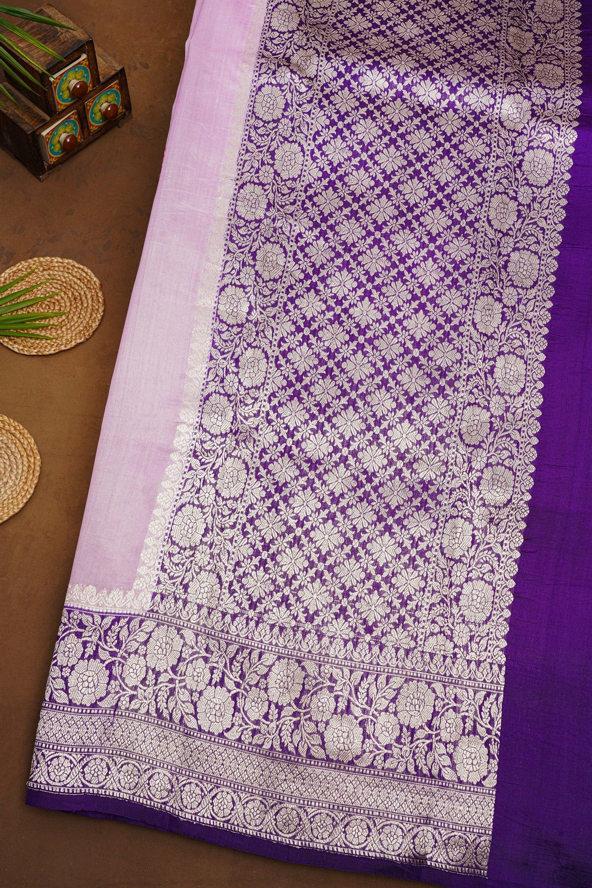 Fancy Matka Silk Lavender Saree