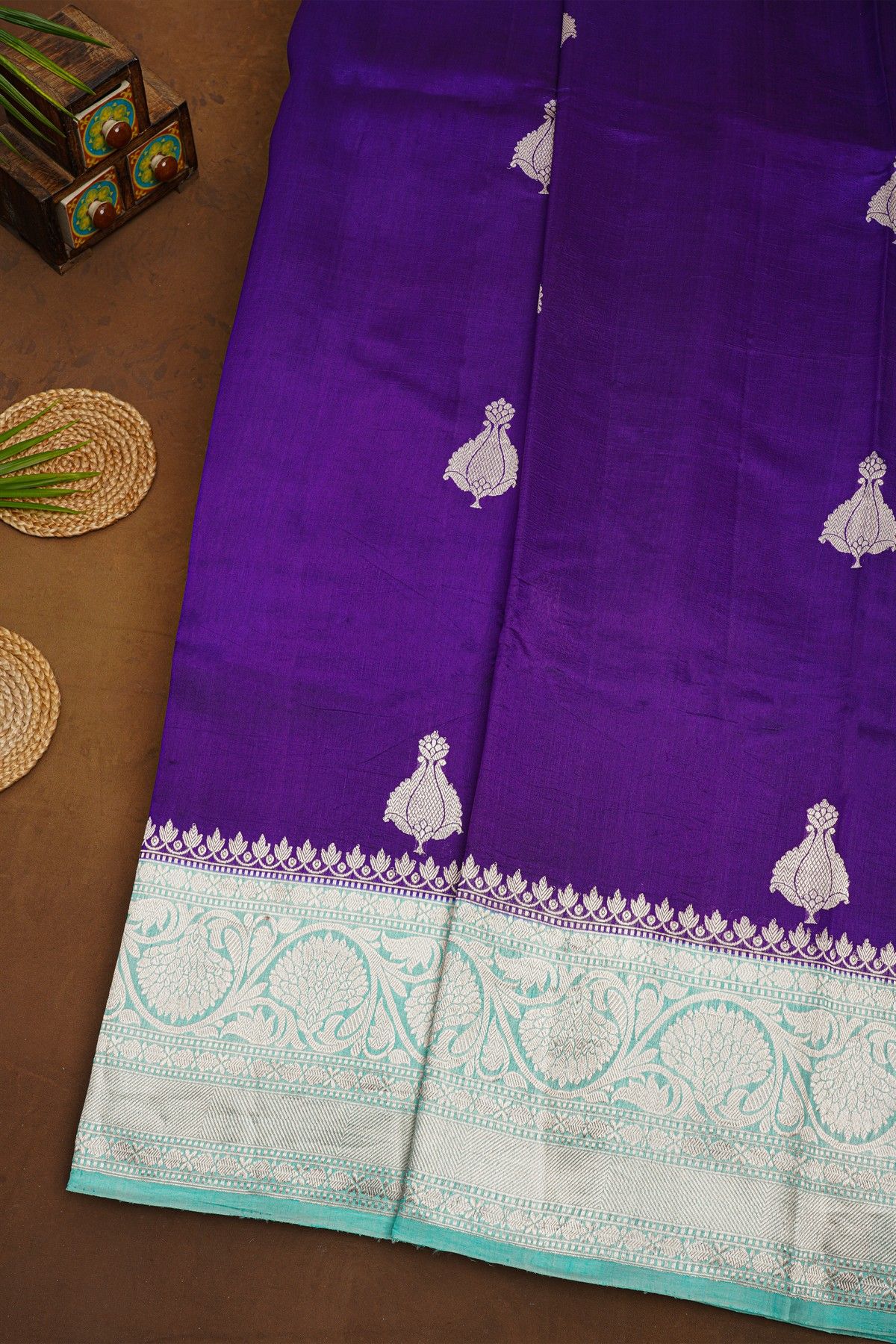 Fancy Matka Silk Royal Blue Saree