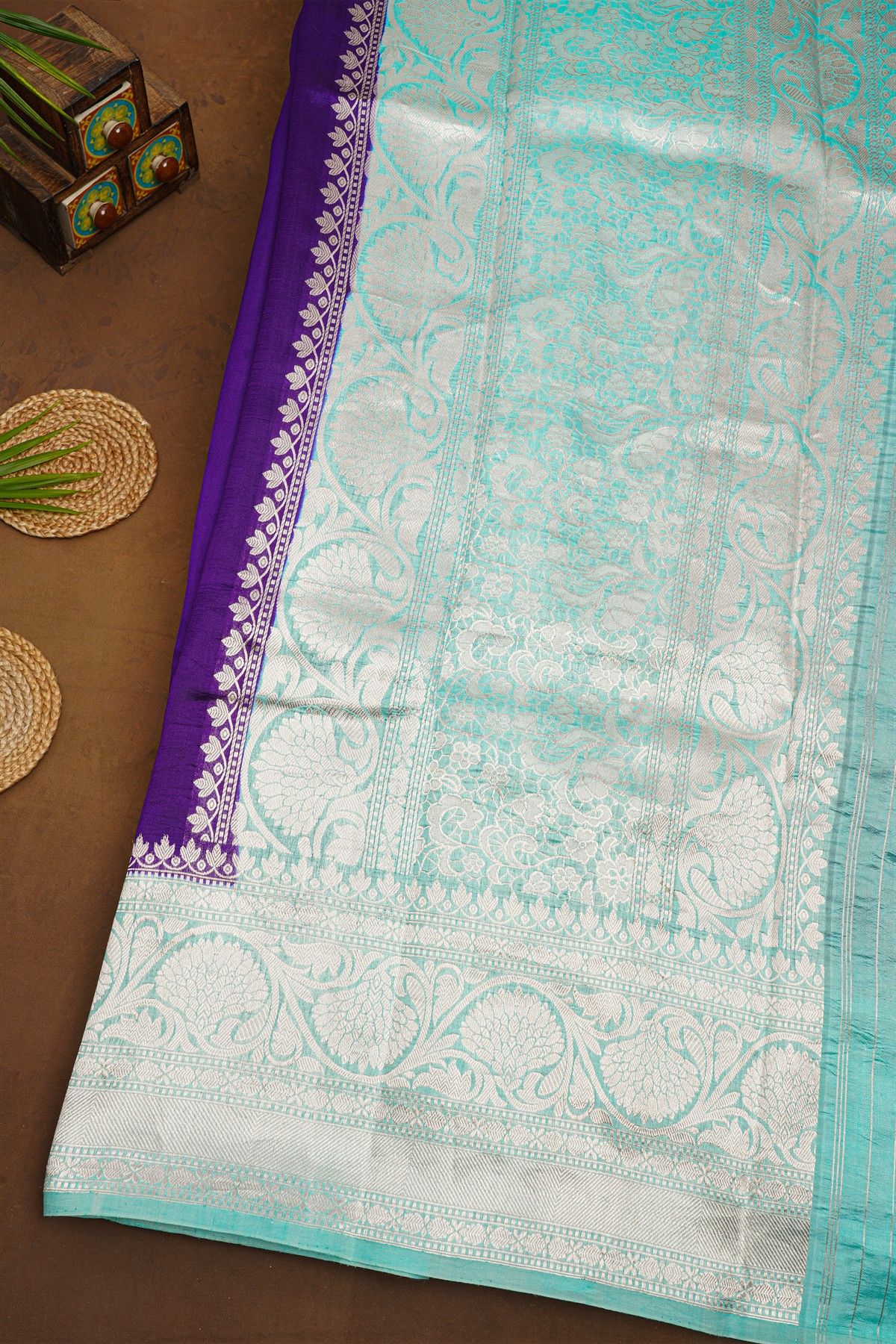 Fancy Matka Silk Royal Blue Saree