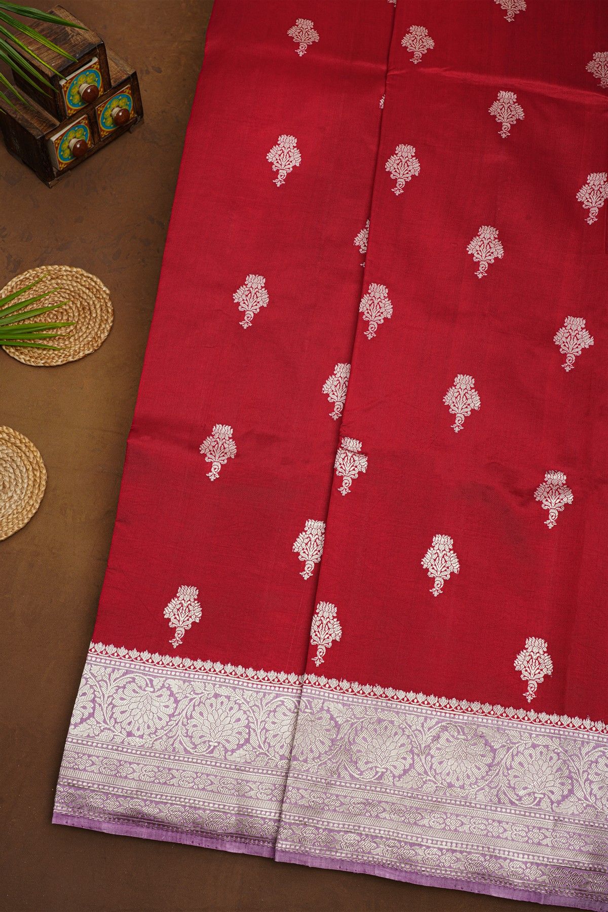 Fancy Matka Silk Red Saree