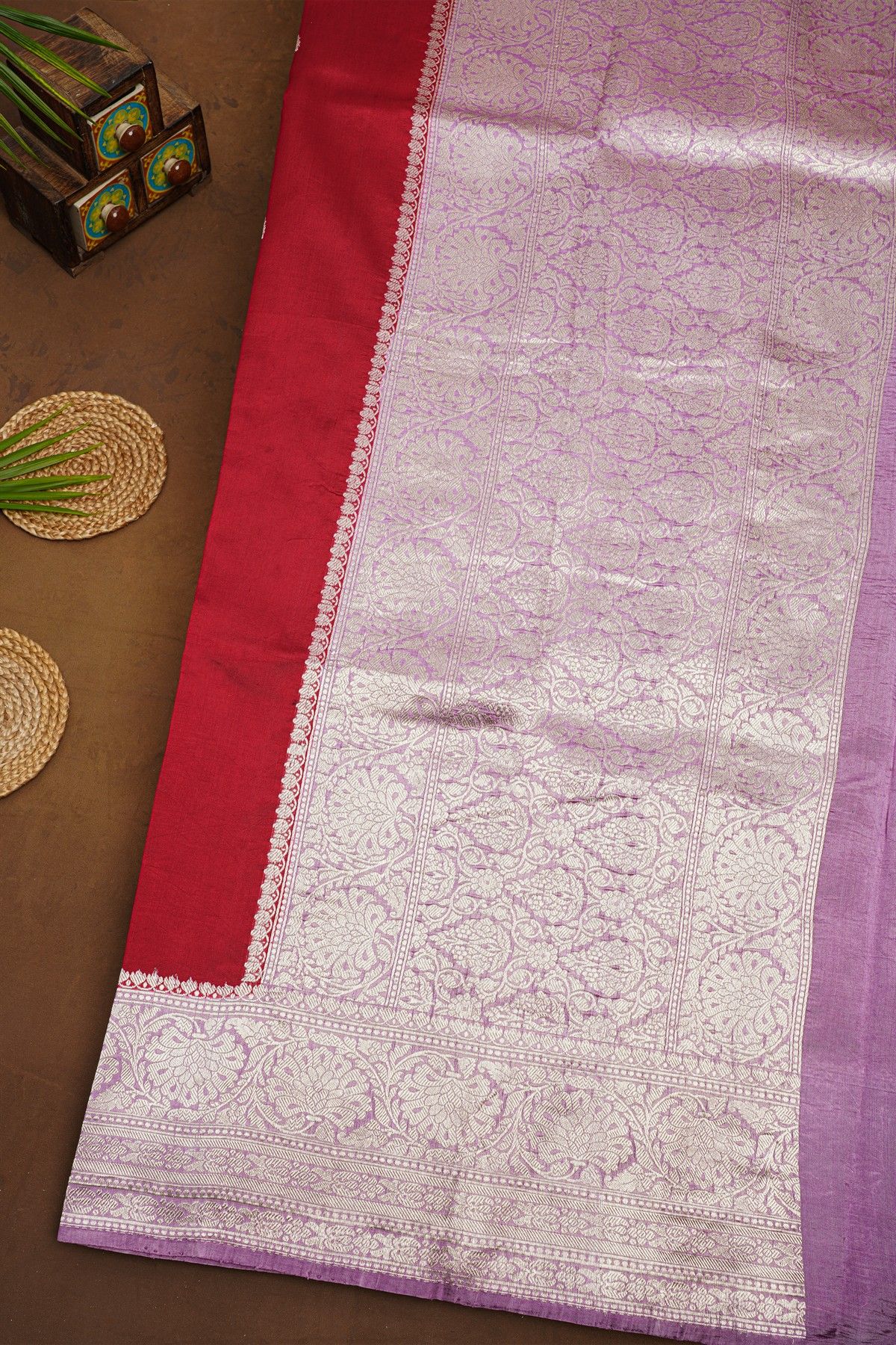 Fancy Matka Silk Red Saree