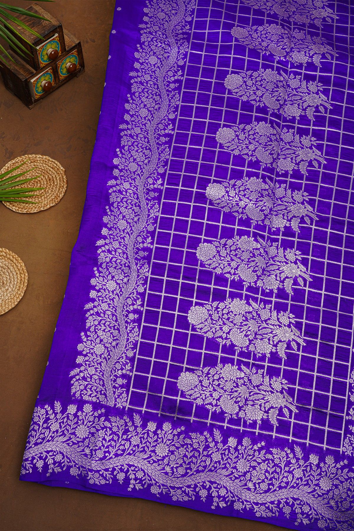 Fancy Matka Silk Royal Blue Saree