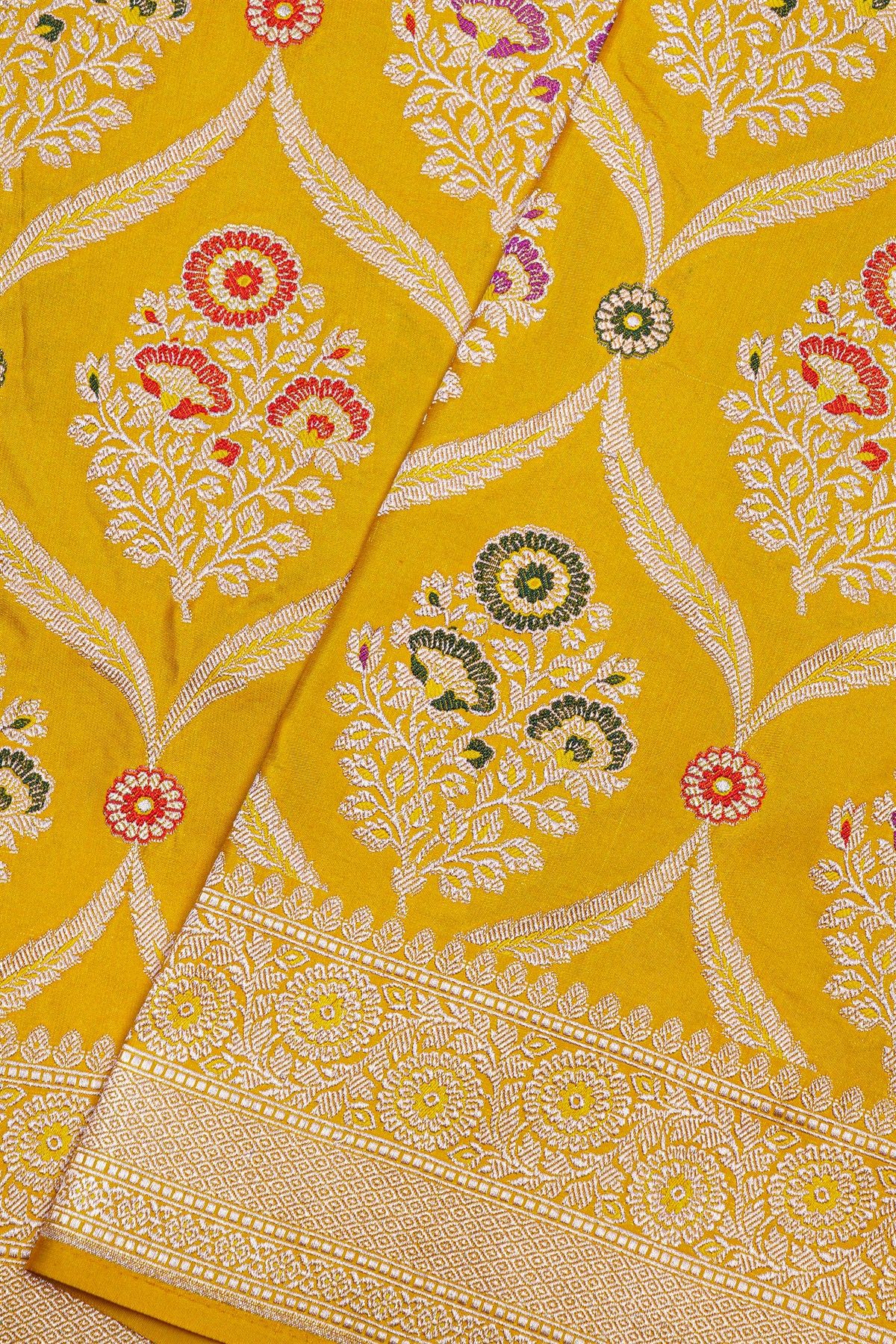 Banarasi Silk Yellow Saree