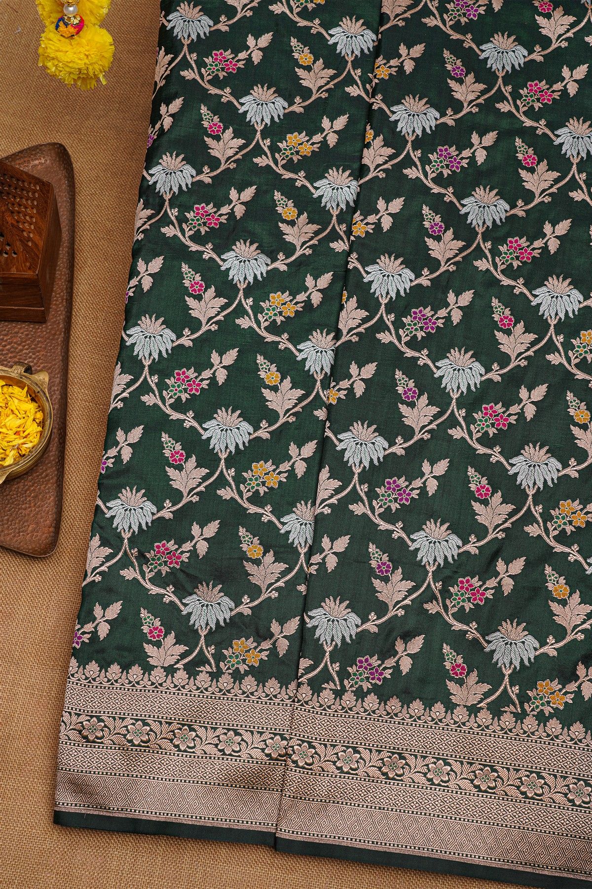 Banarasi Silk Green Saree