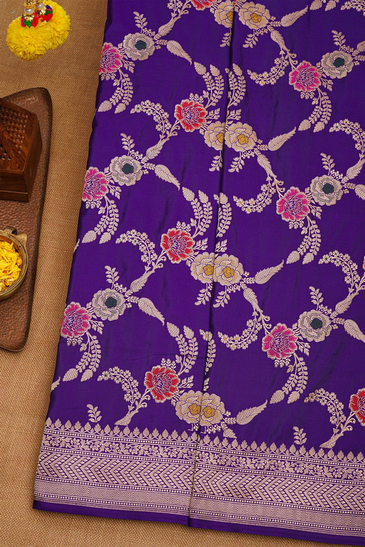 Banarasi Silk Navy Blue Saree