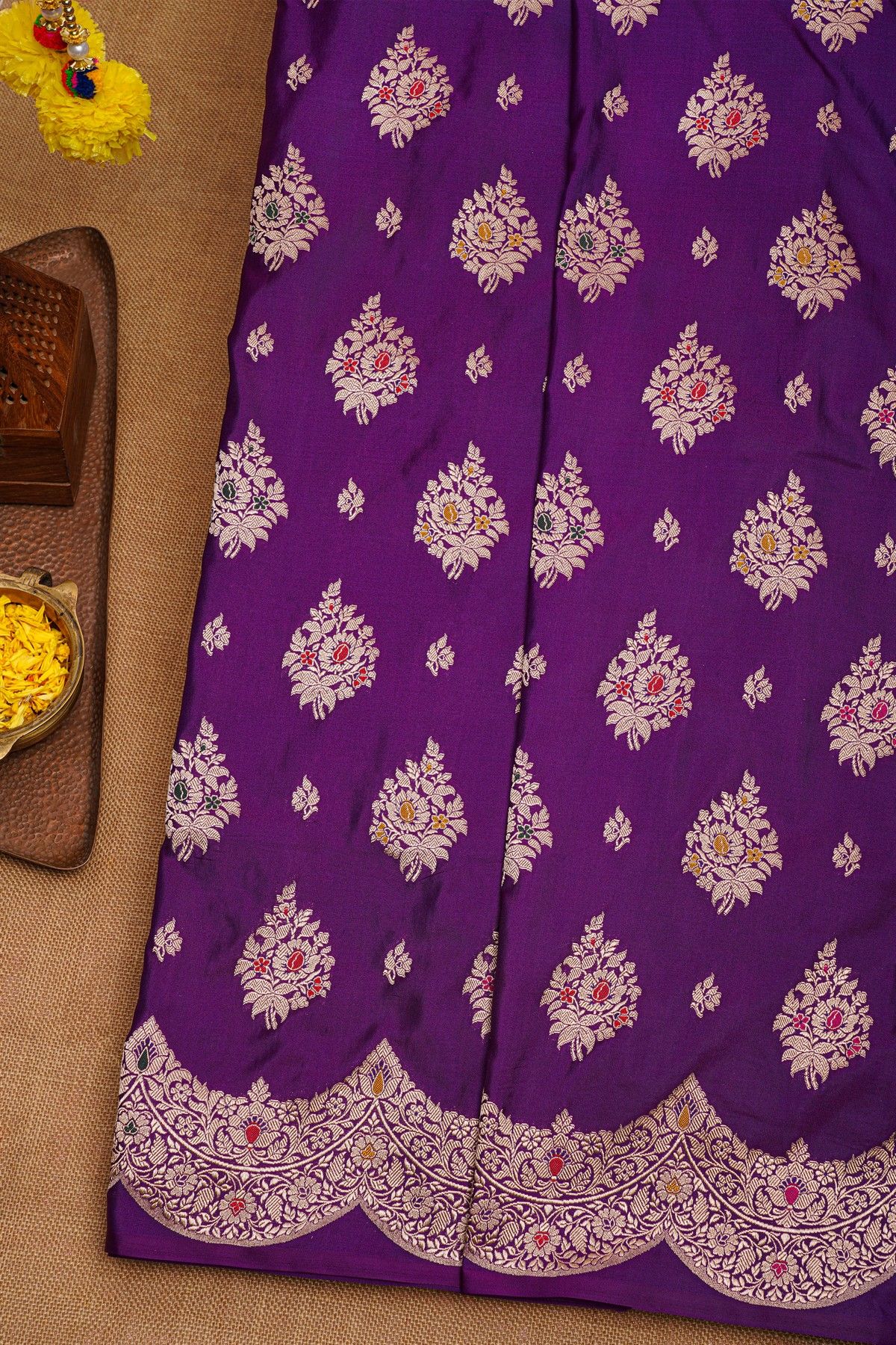 Banarasi Silk purple Saree