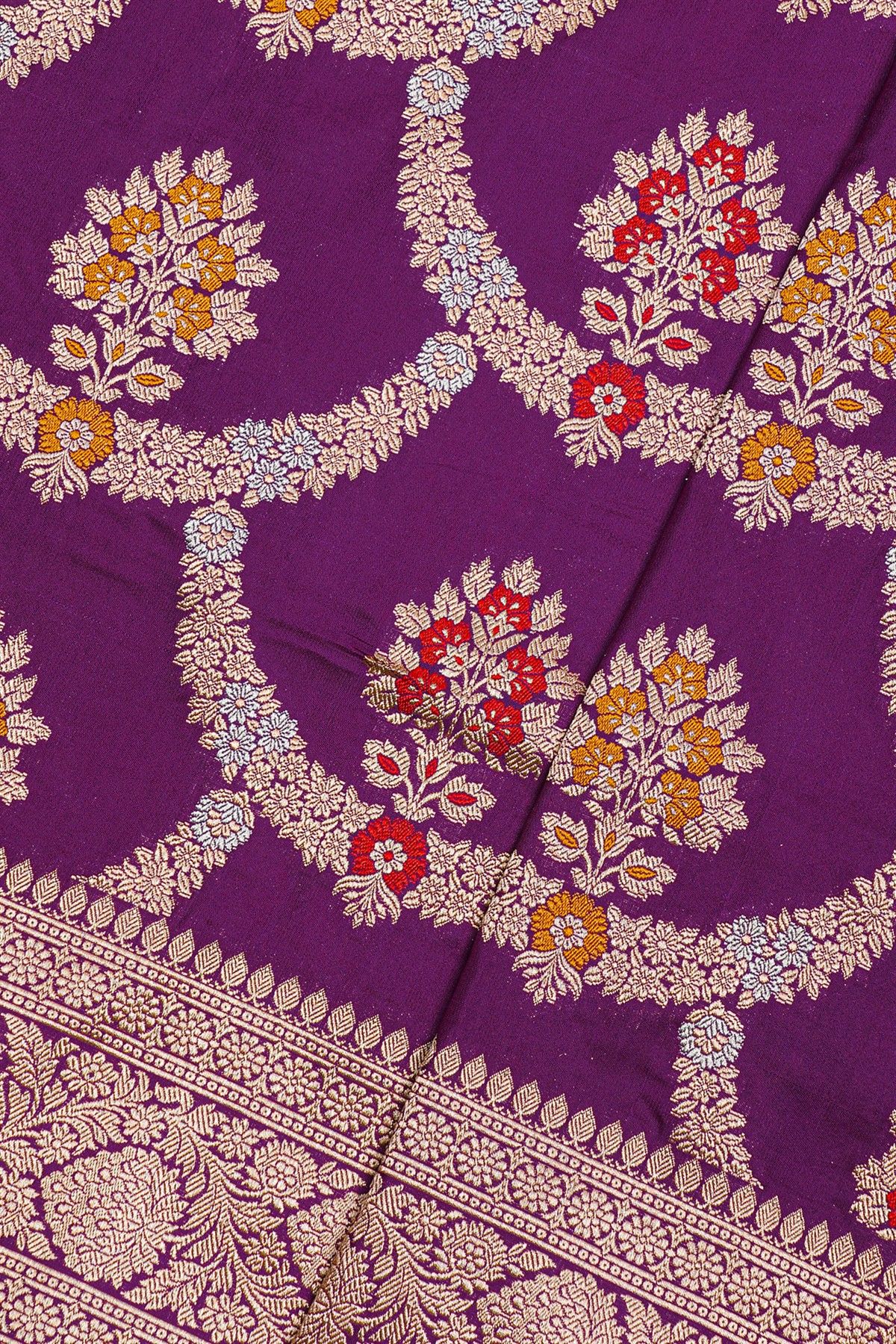 Banarasi Silk Purple Saree