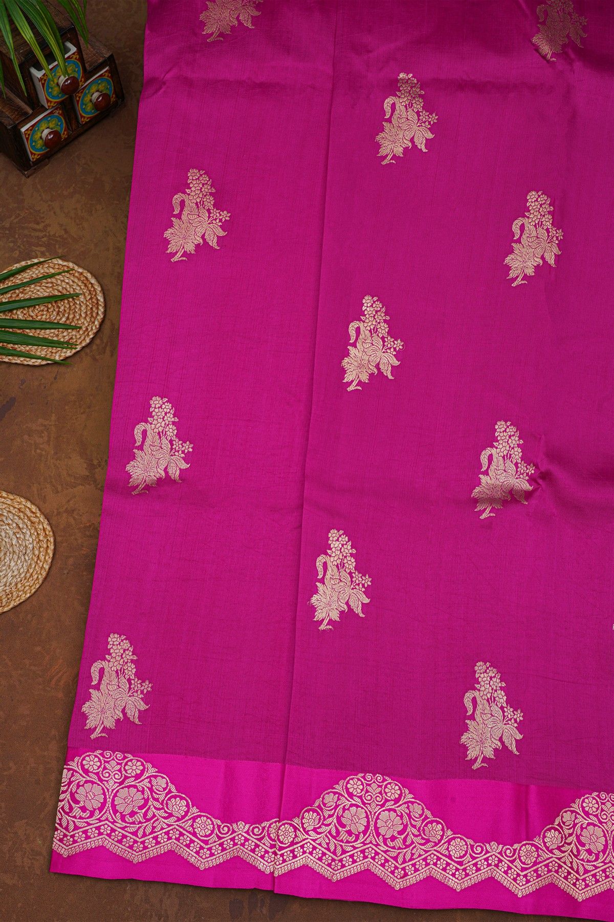 Fancy Matka Silk Magenta Saree