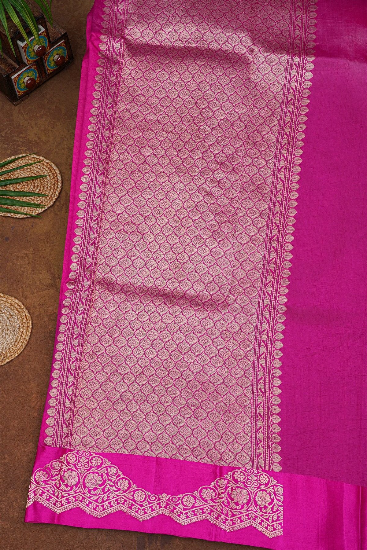 Fancy Matka Silk Magenta Saree