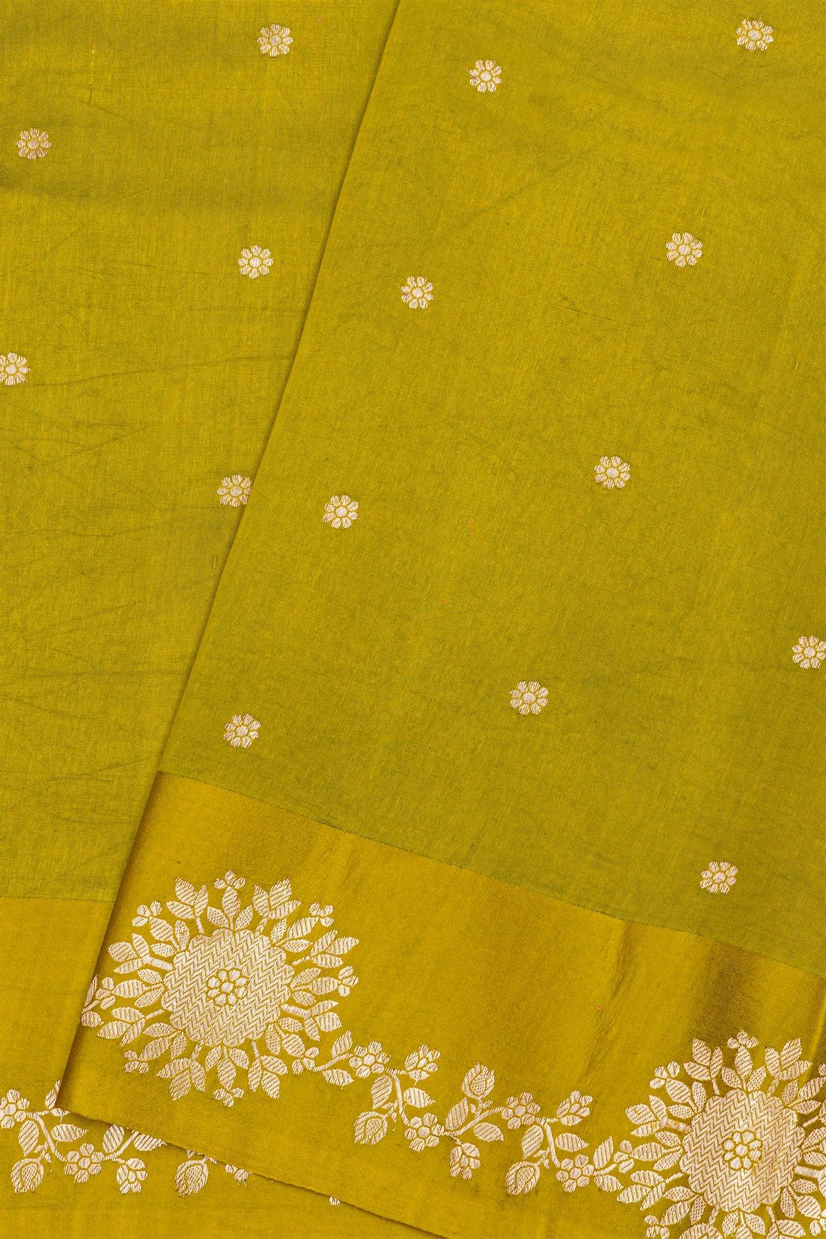 Matka Silk Mehendi Green Festive Saree