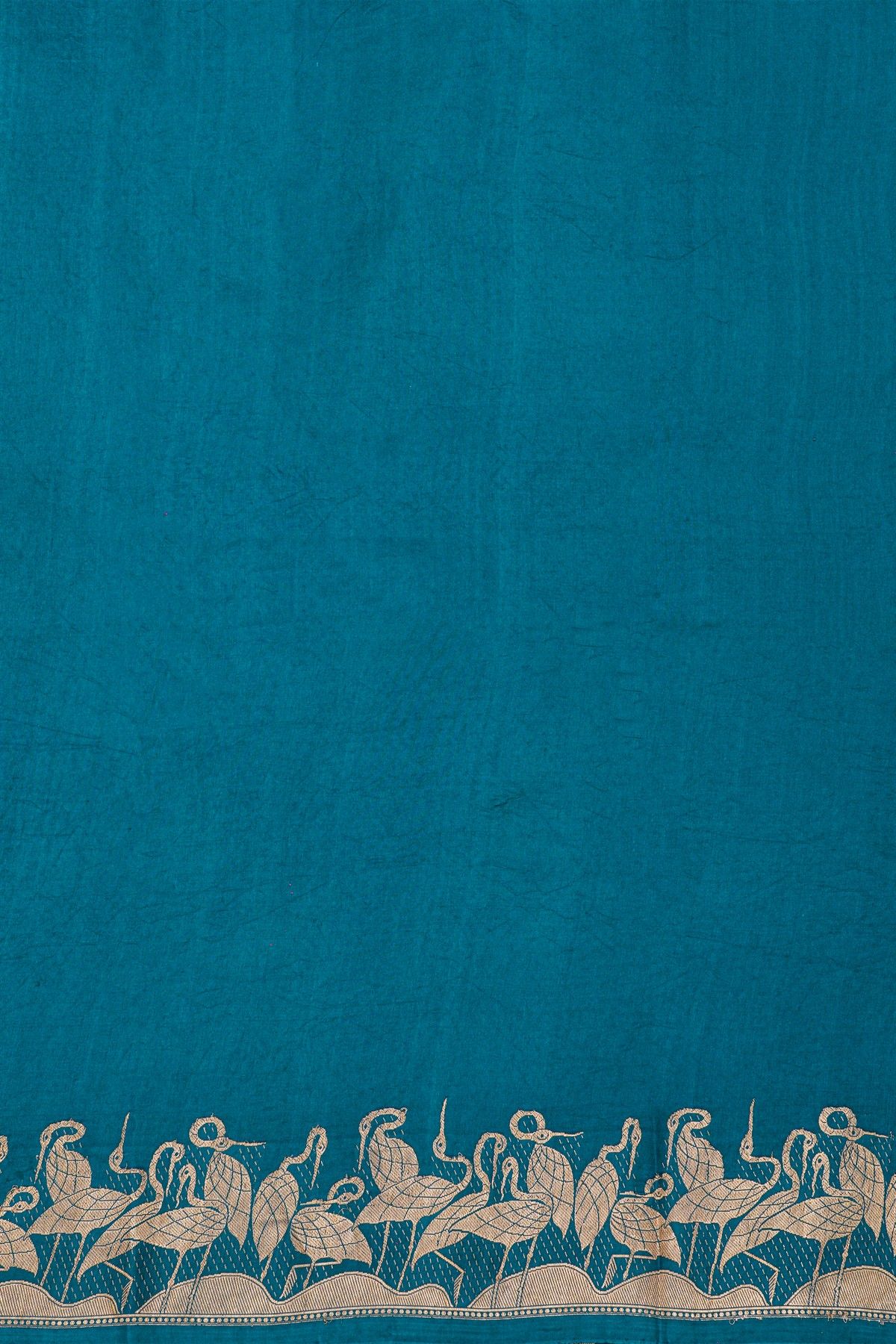 Matka Silk Teal Blue Saree