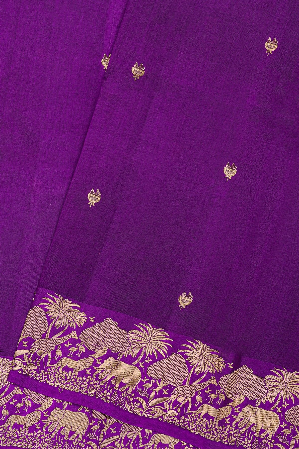 Matka Silk Violet  Saree