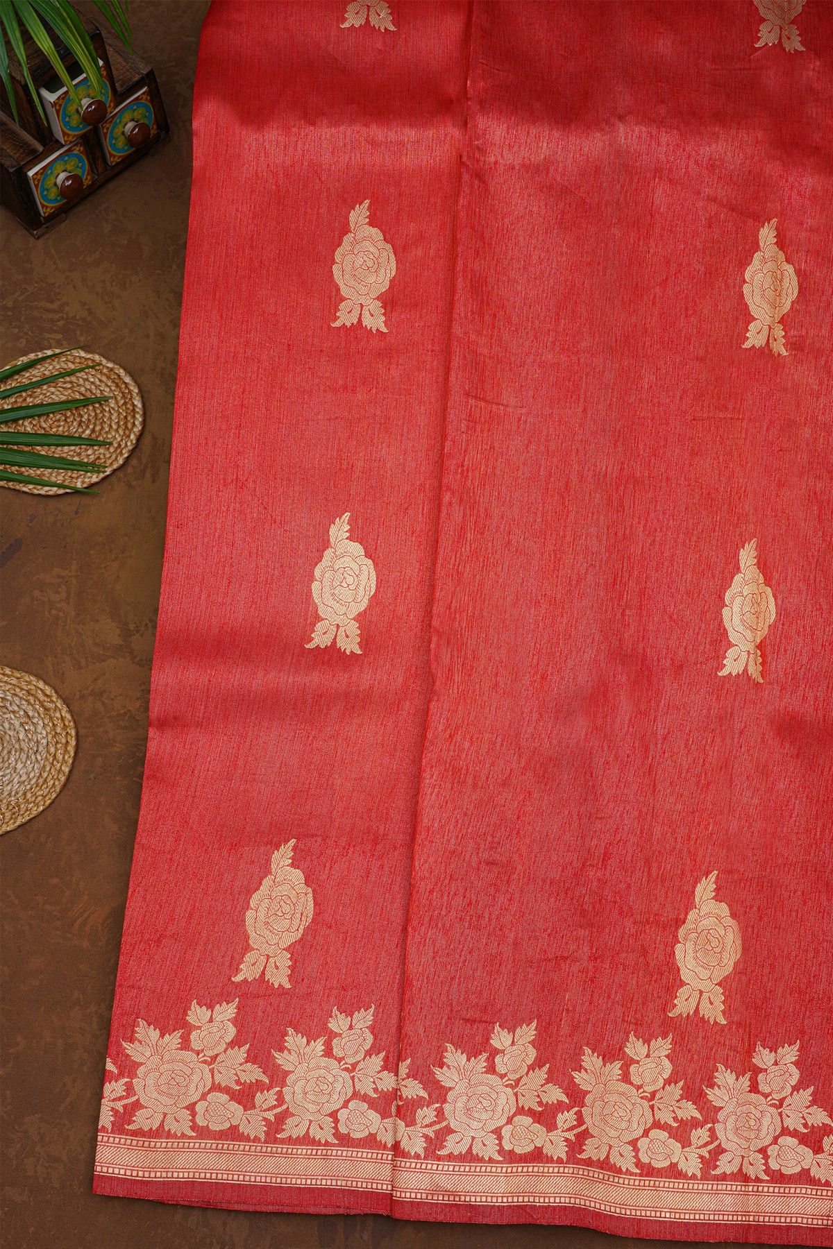 Fancy Silk Red Saree