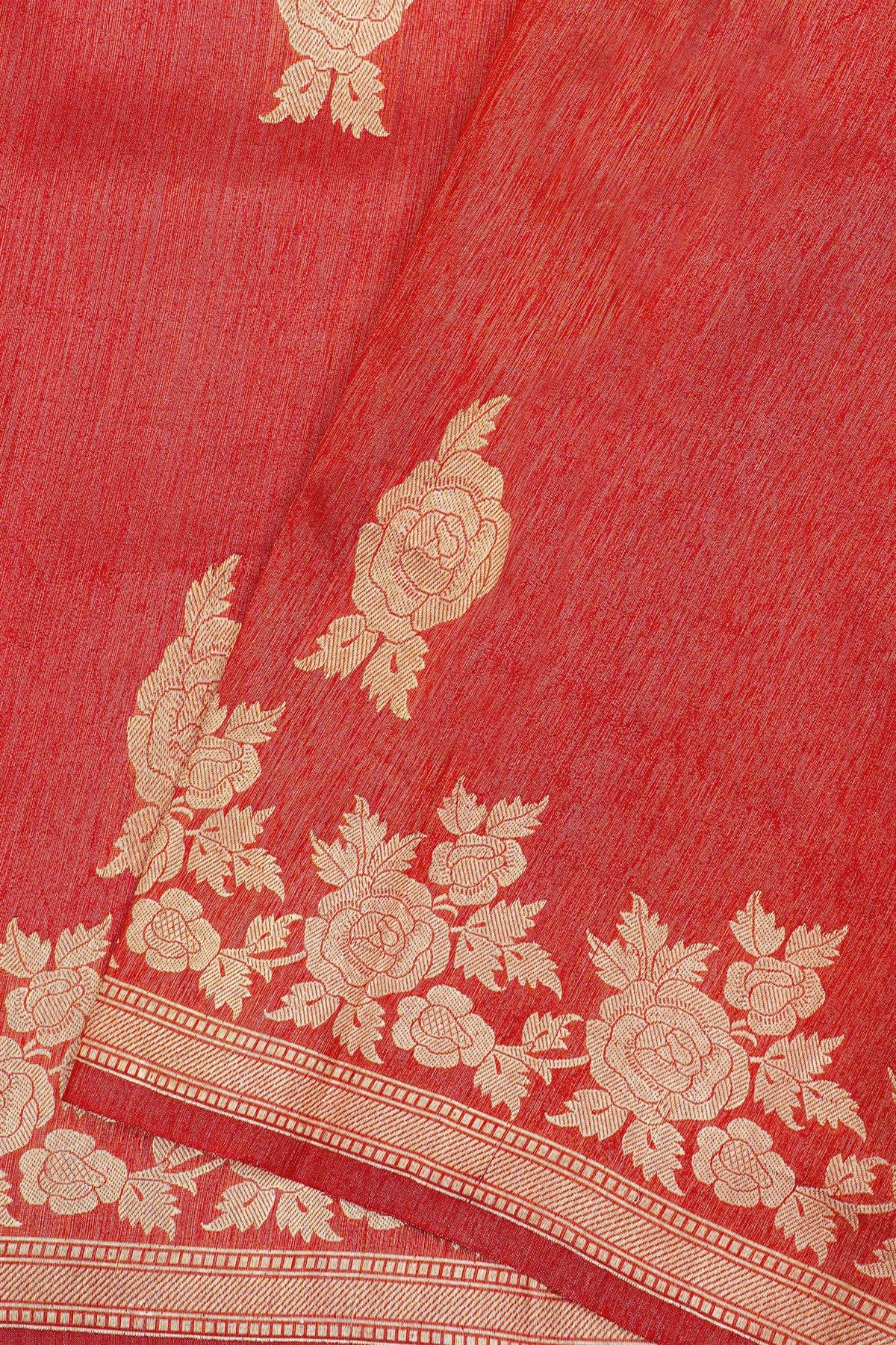 Fancy Silk Red Saree