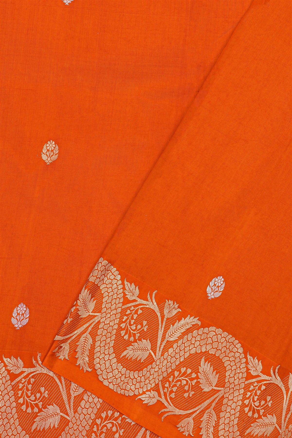 Fancy Silk Orange Saree