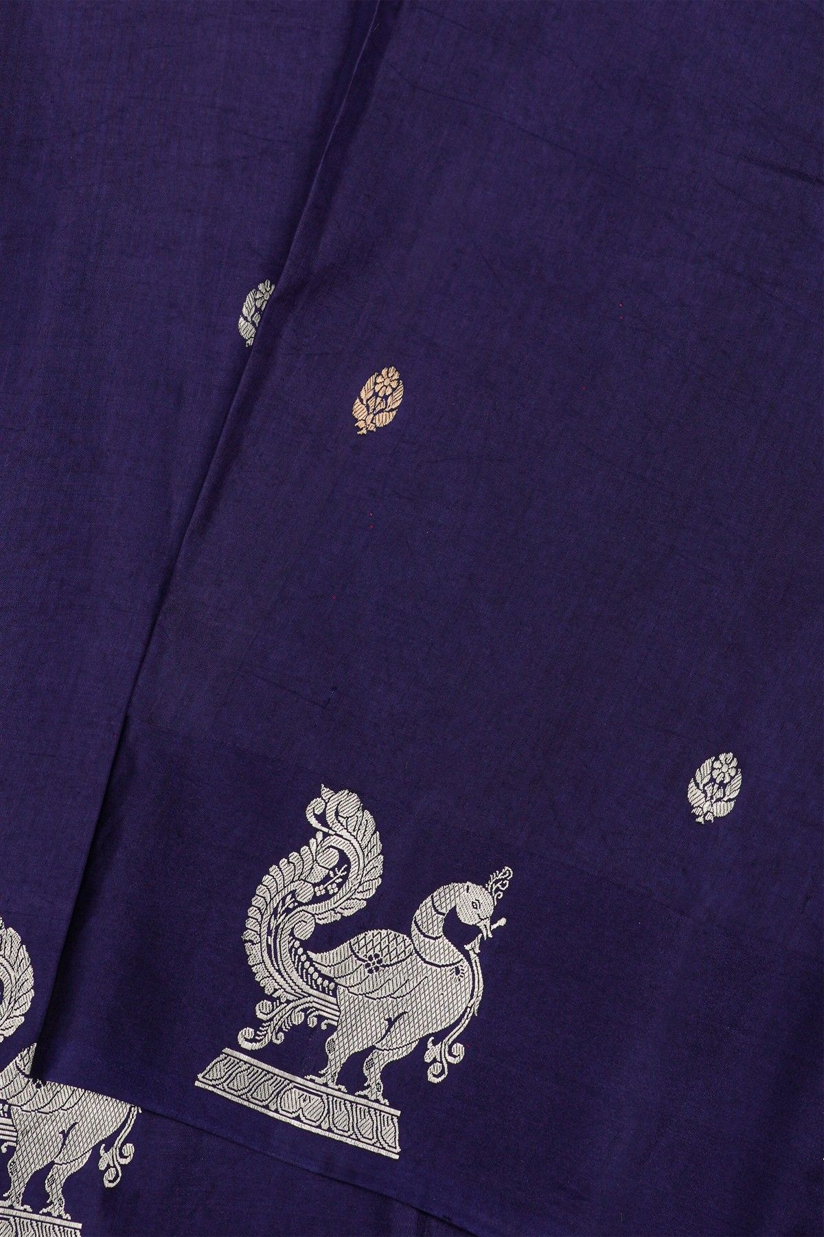 Matka Silk Navy Blue Saree