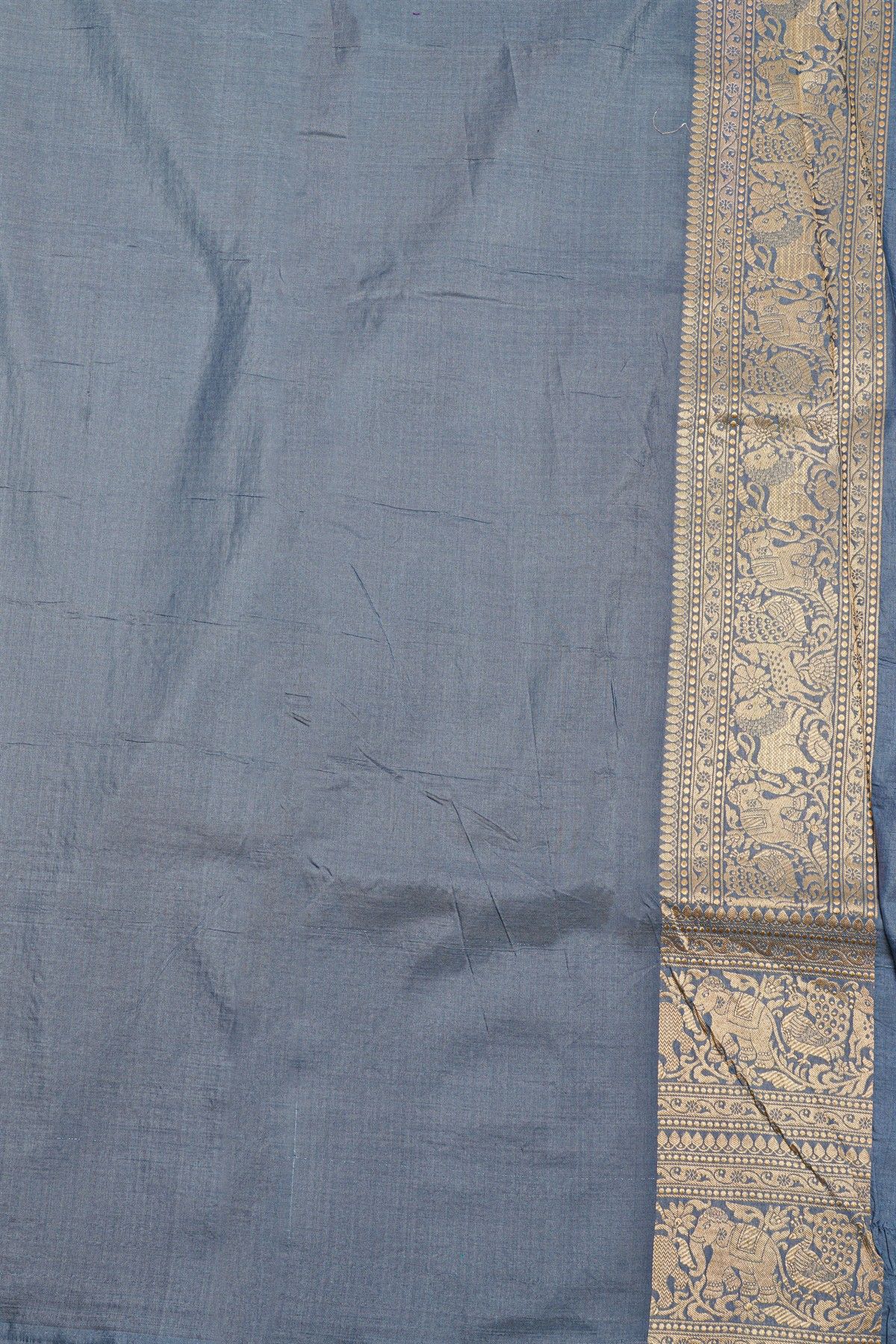 Banarasi Grey  Silk Saree