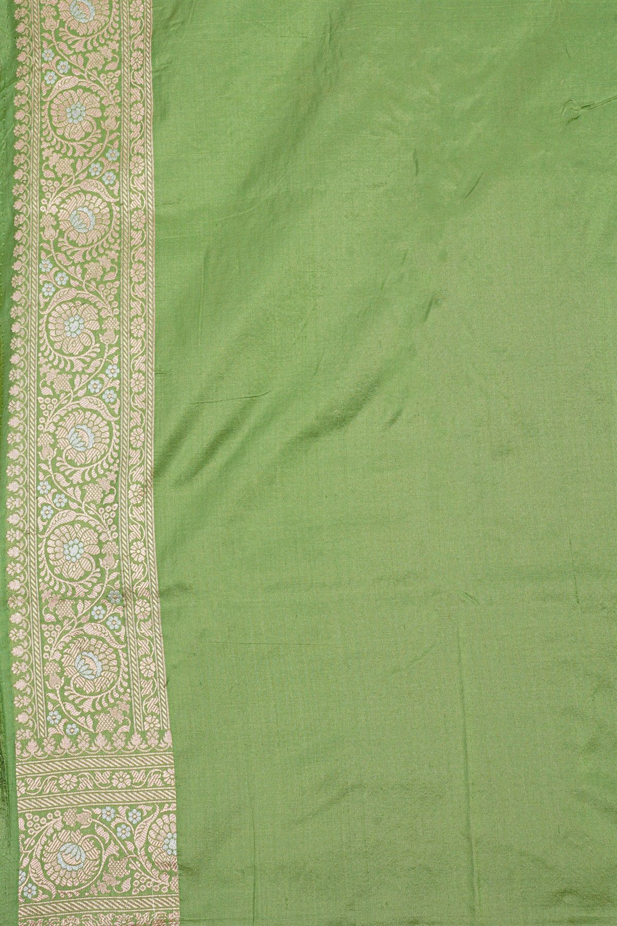 Banarasi Silk Pista Green  Saree