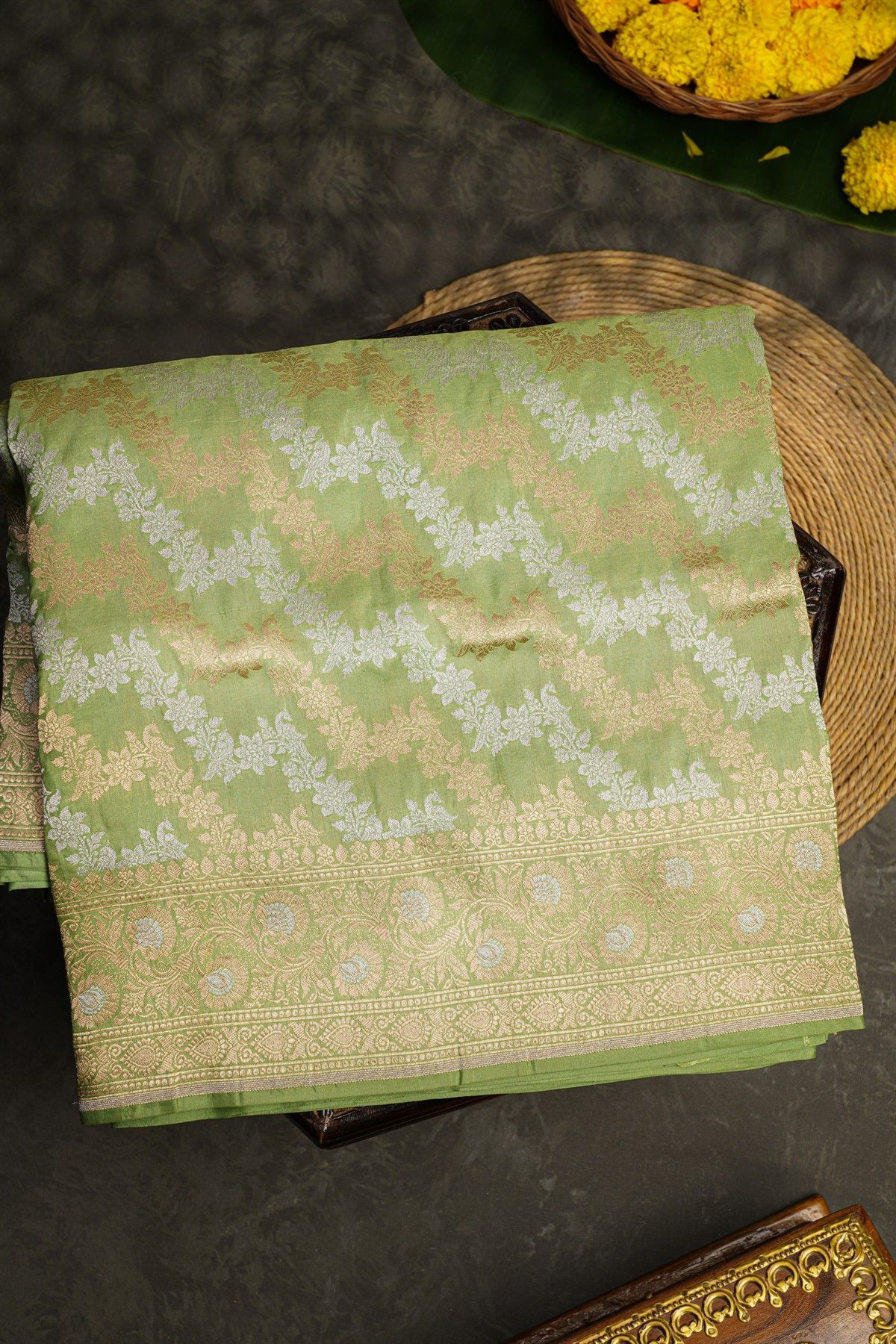 Banarasi Silk Green Saree