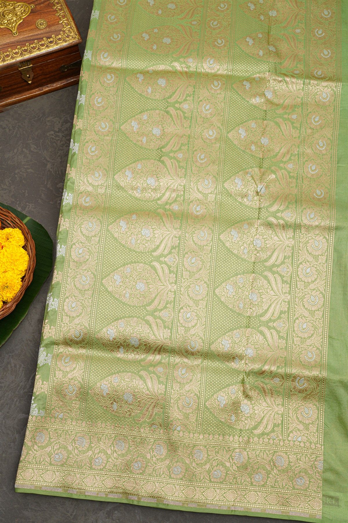 Banarasi Silk Green Saree