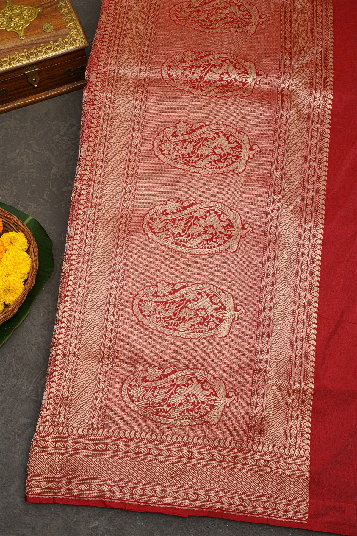 Banarasi Silk Red  Saree