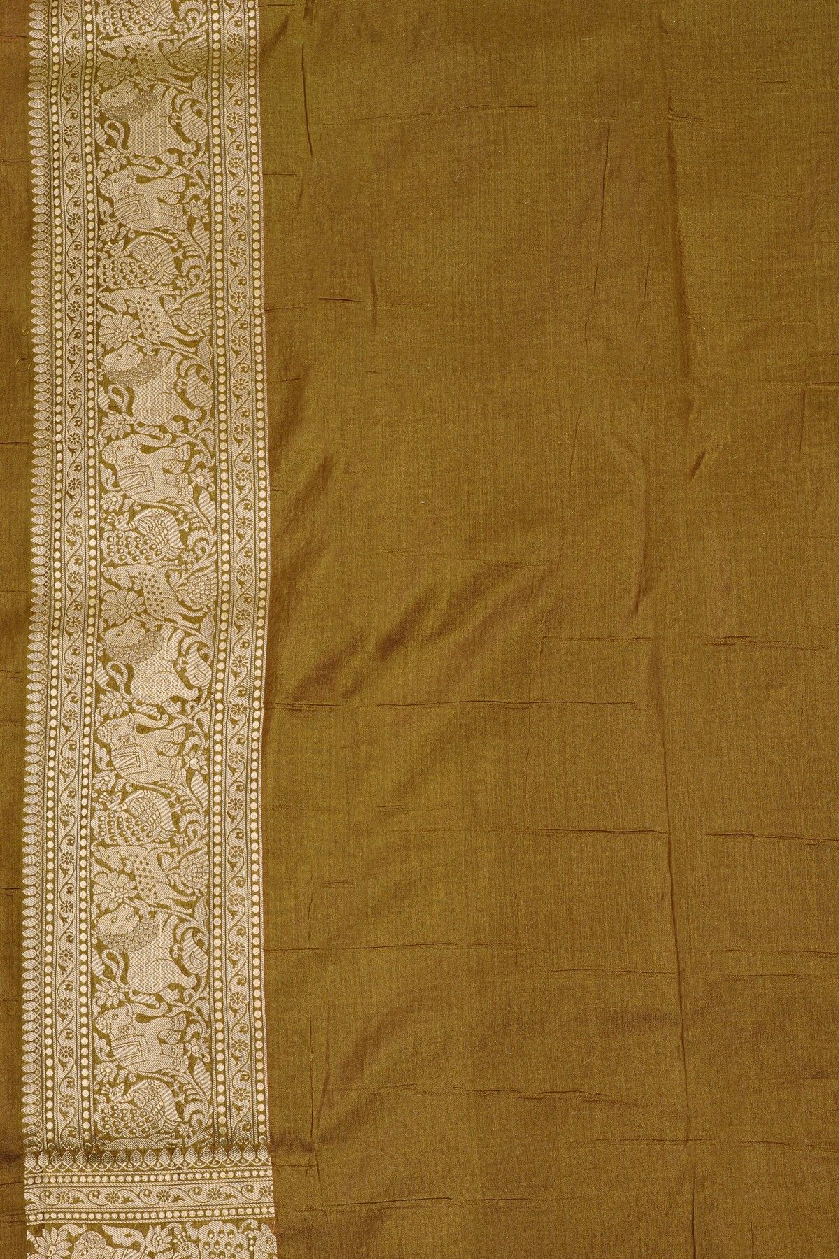 Banarasi Silk Mehendi Green Saree