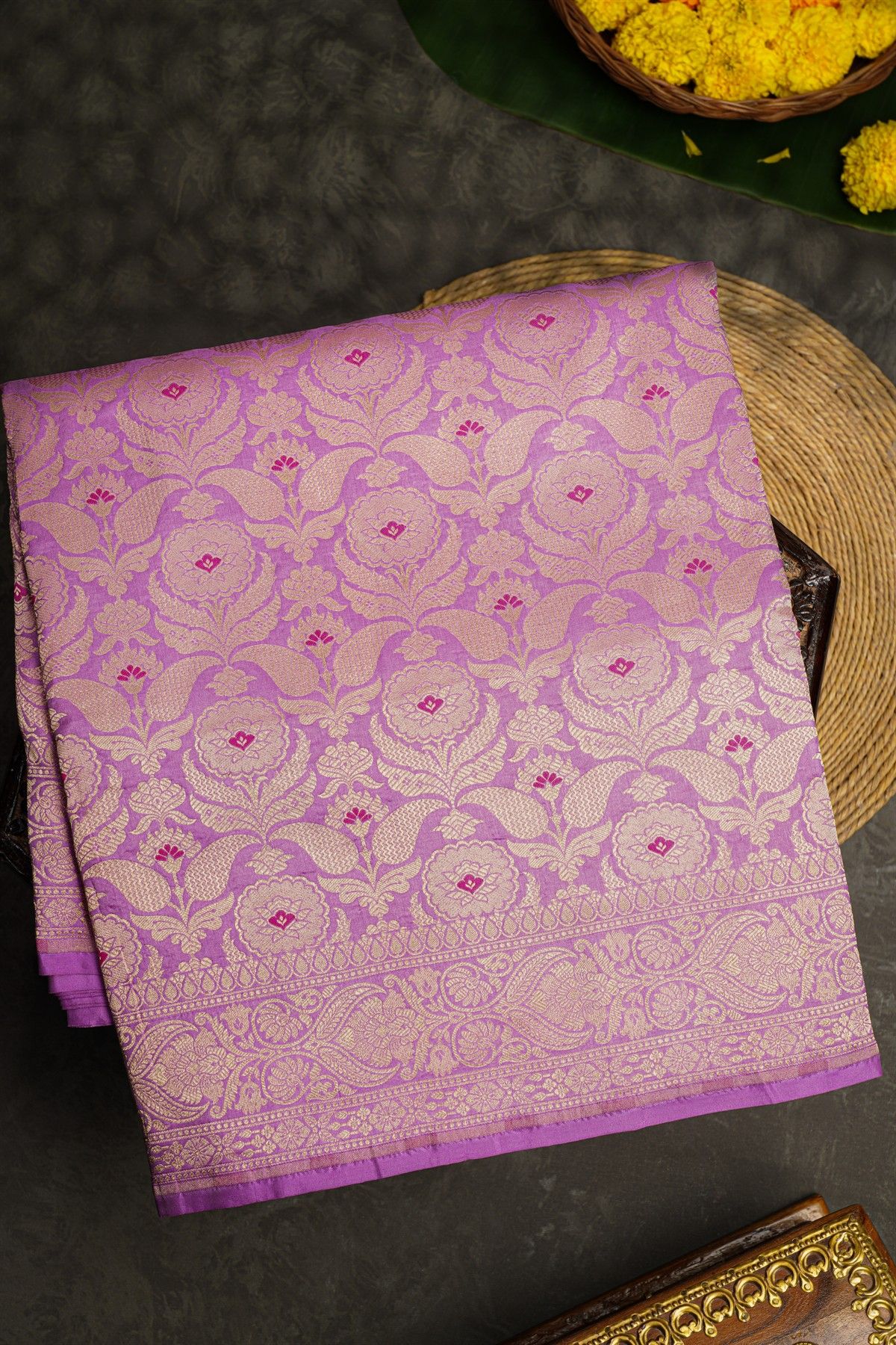Banarasi Silk Lavender Saree
