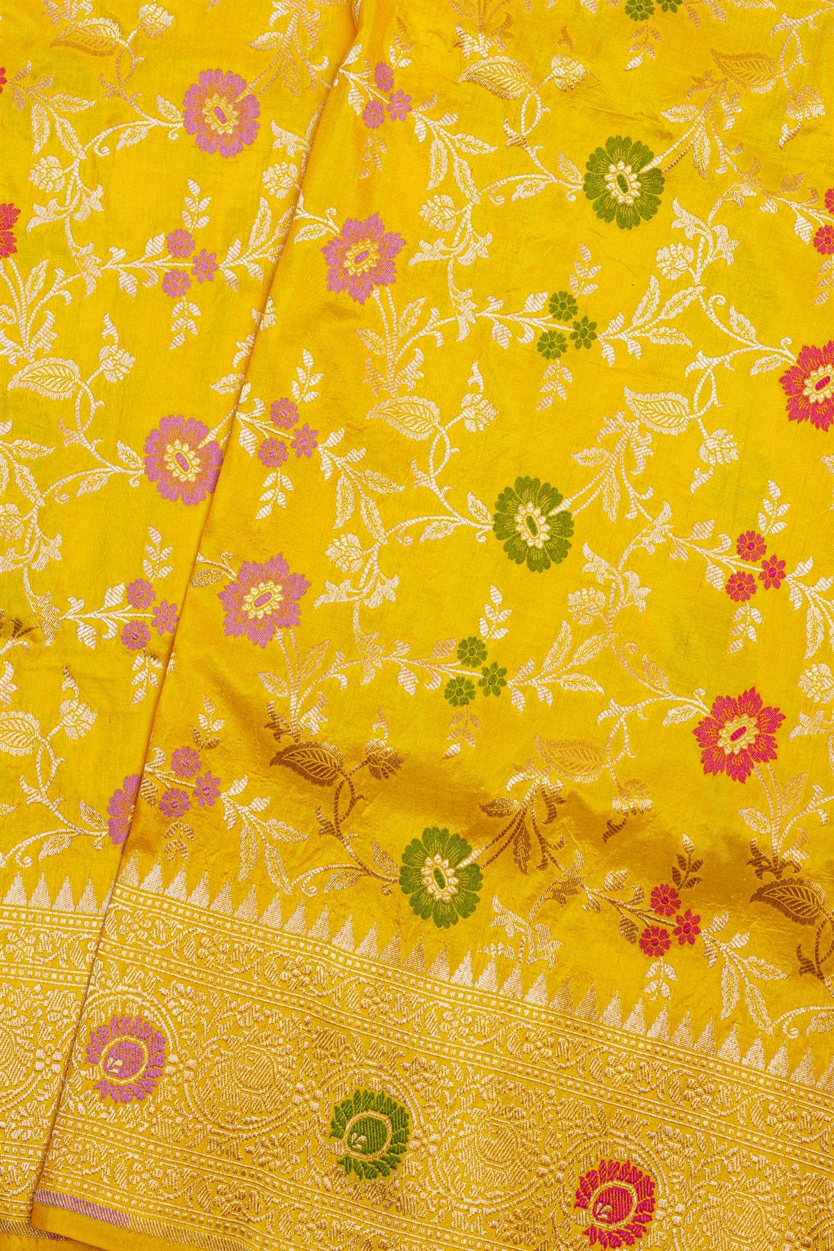 Banarasi Silk Yellow Saree