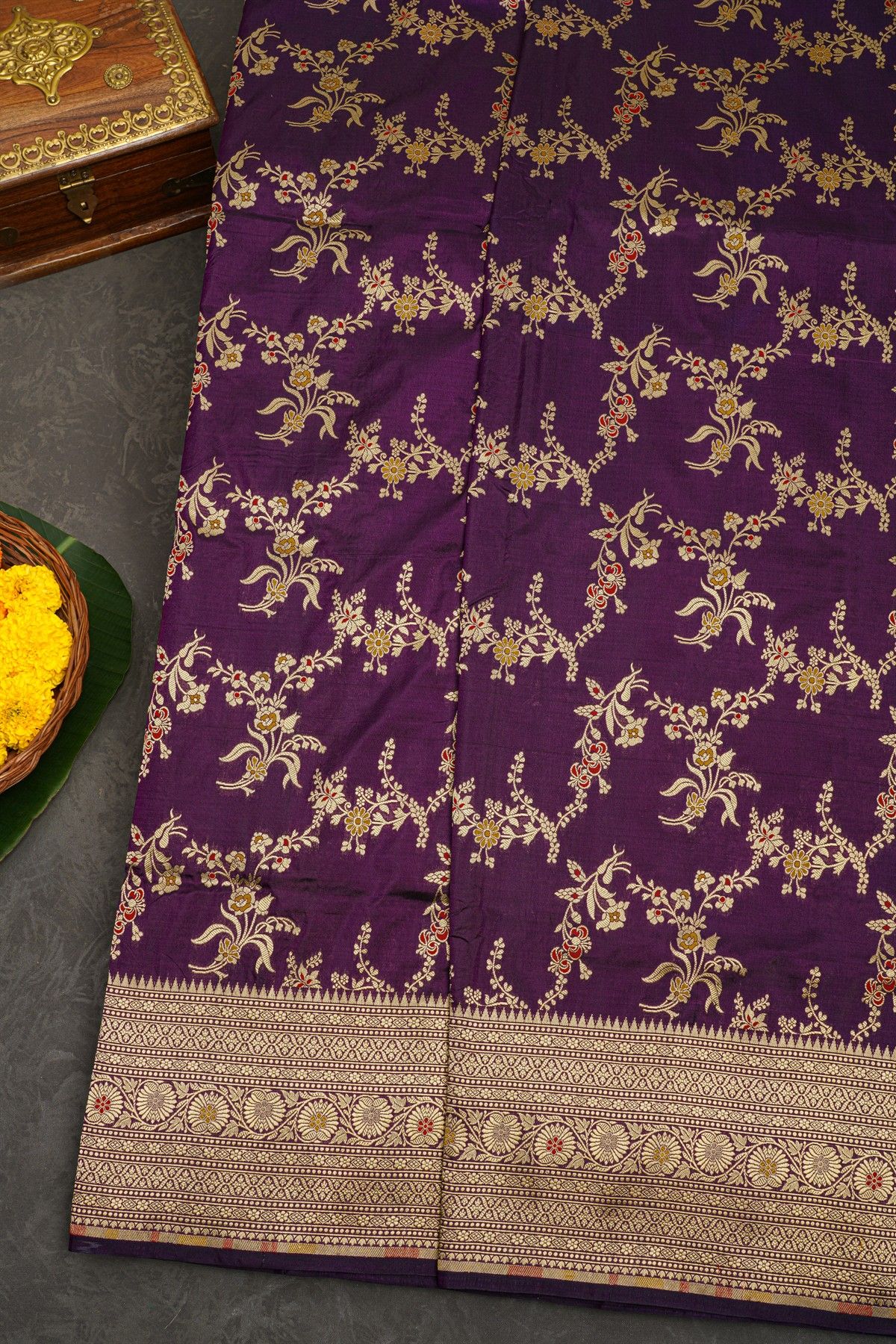 Banarasi Silk Purple Saree