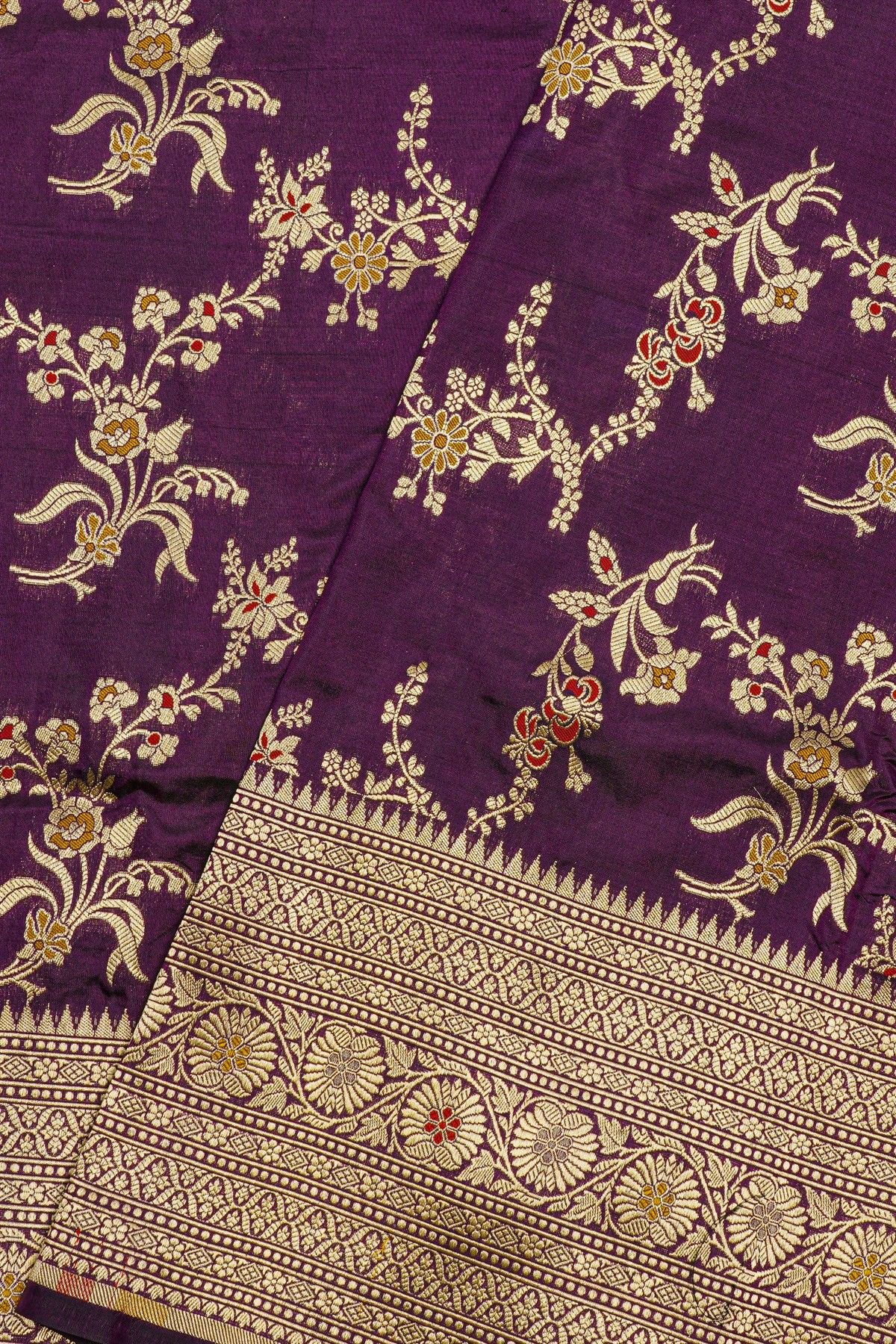 Banarasi Silk Purple Saree