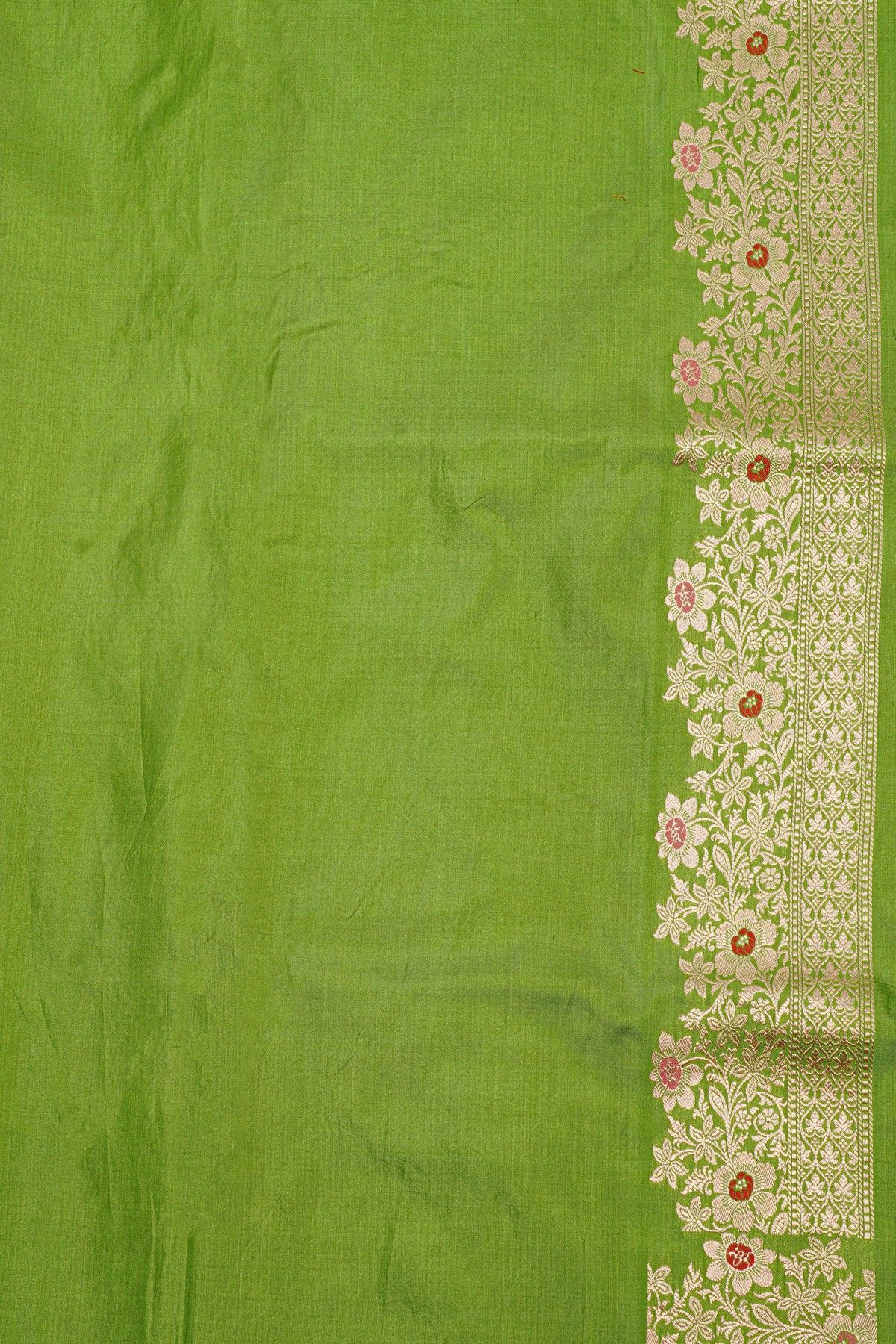 Banarasi Silk Parrot Green Saree