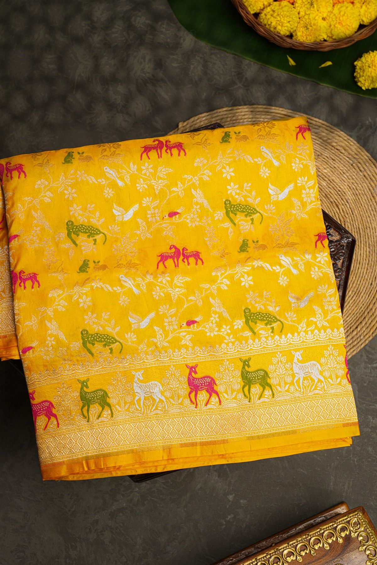 Banarasi Silk Yellow Saree