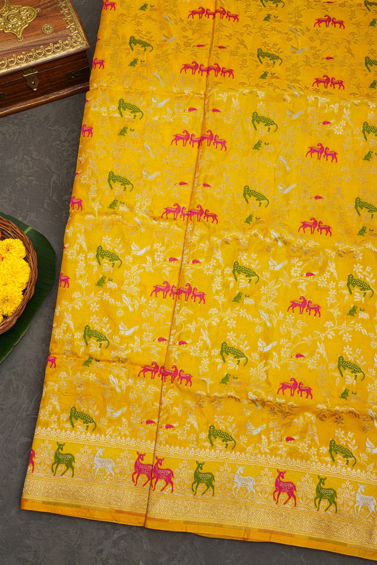 Banarasi Silk Yellow Saree