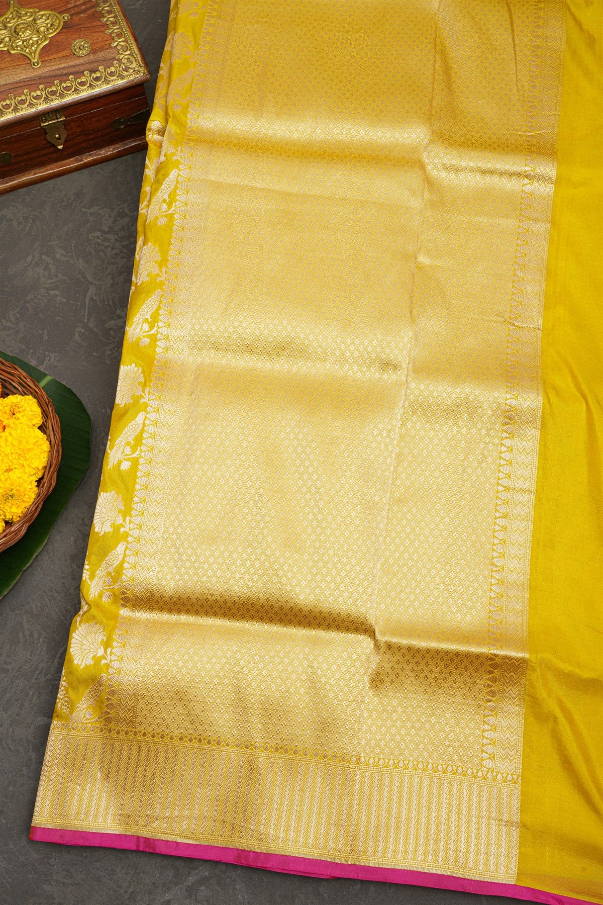 Banarasi Silk Yellow Saree