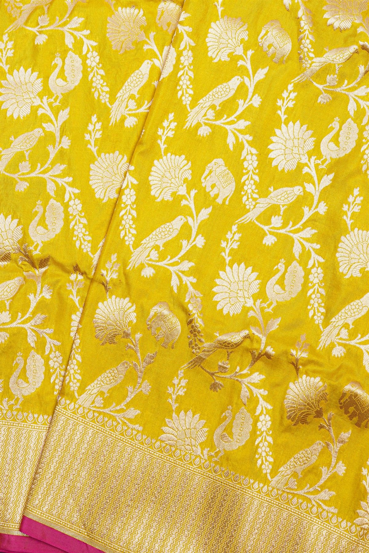 Banarasi Silk Yellow Saree