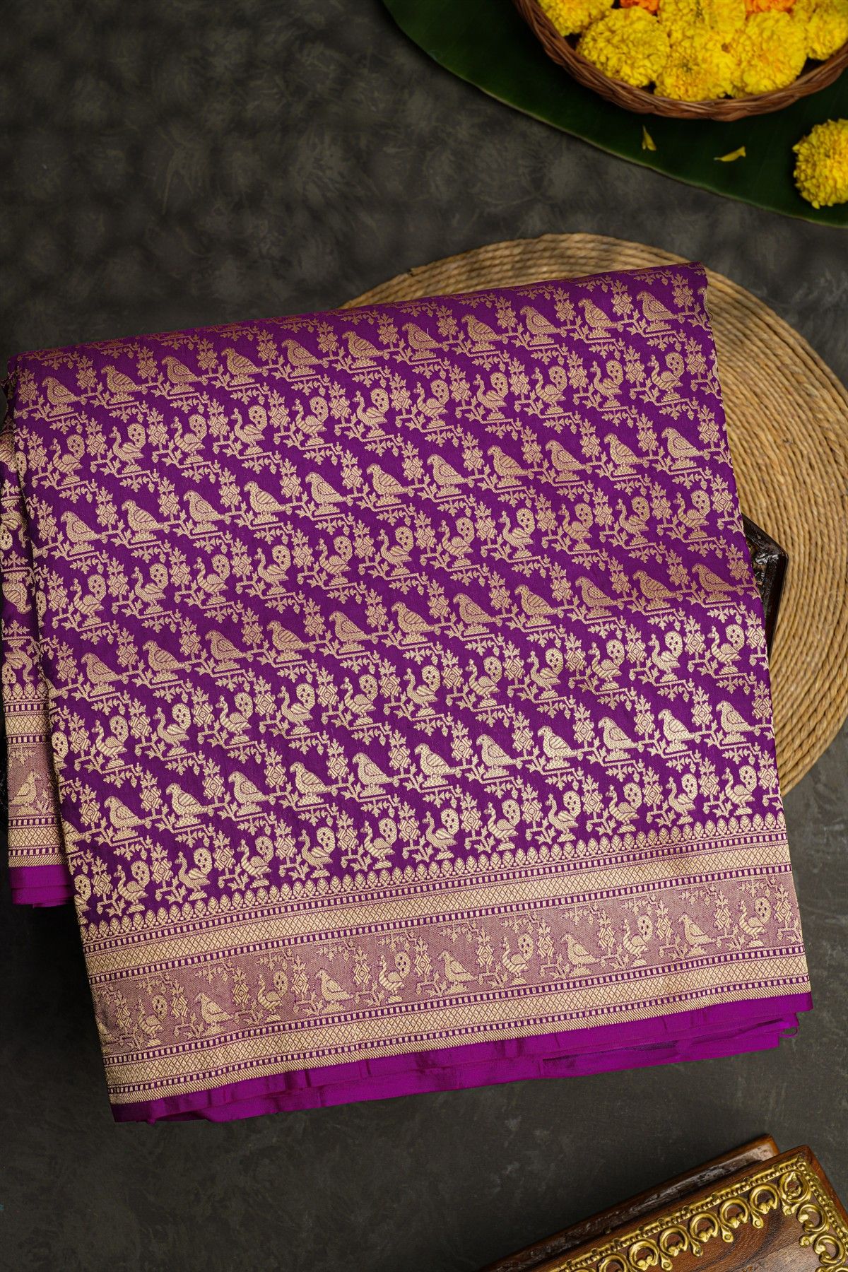Banarasi Silk Purple Saree