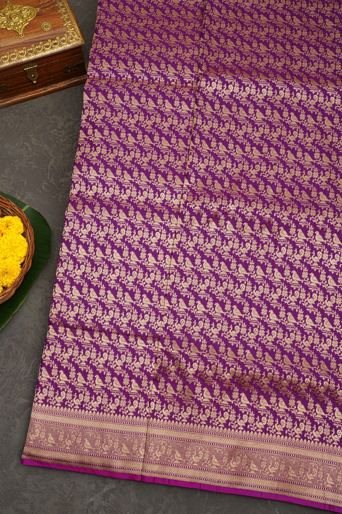 Banarasi Silk Purple Saree