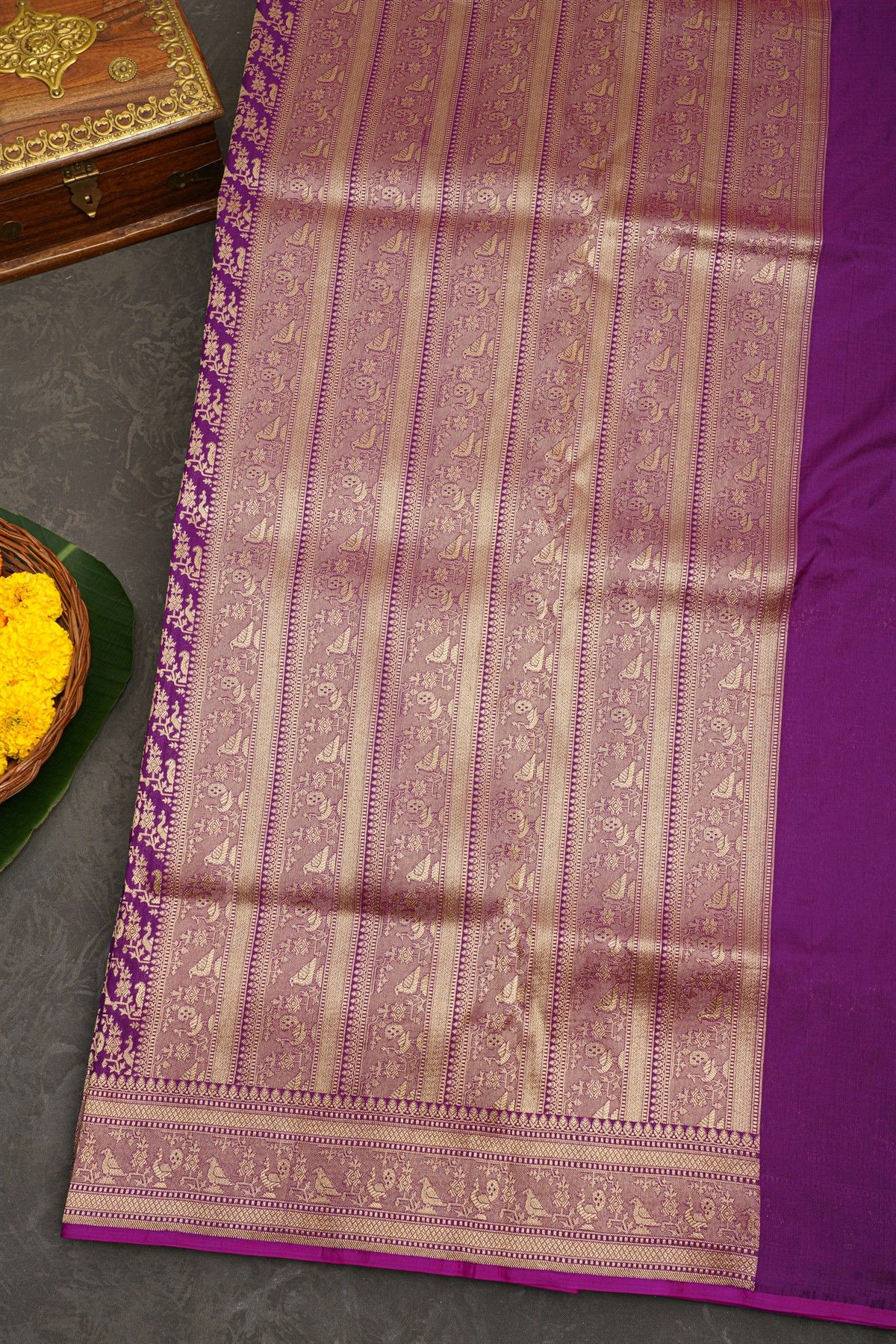 Banarasi Silk Purple Saree