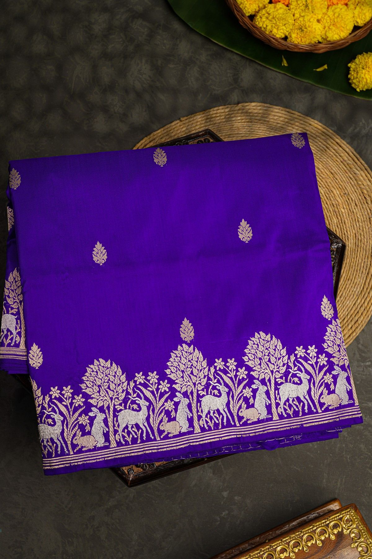 Banarasi Silk Royal Blue Saree