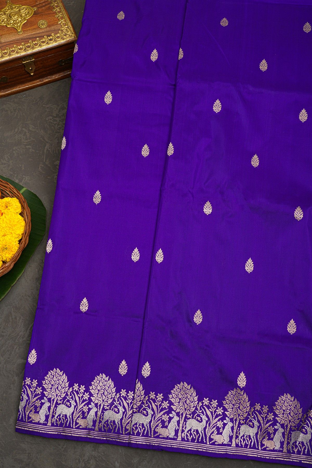 Banarasi Silk Royal Blue Saree