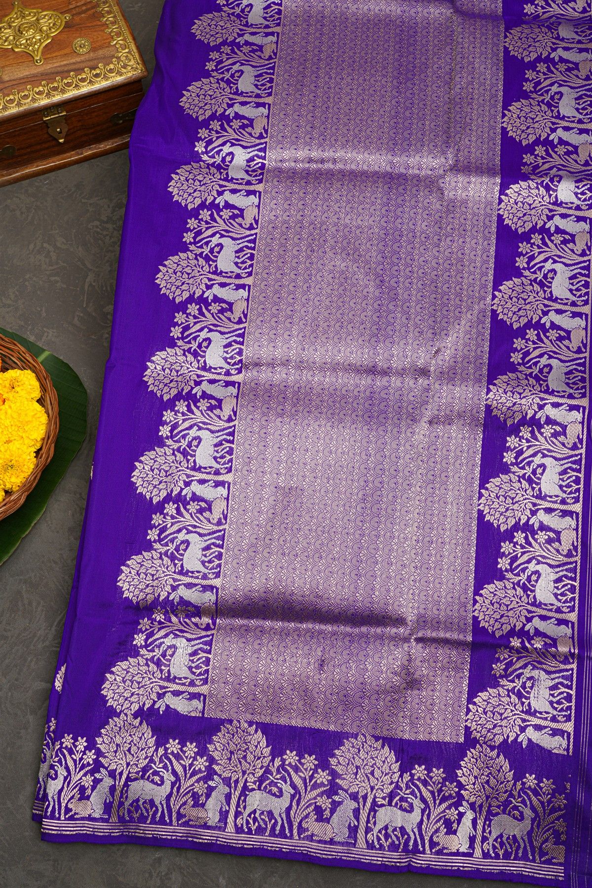 Banarasi Silk Royal Blue Saree
