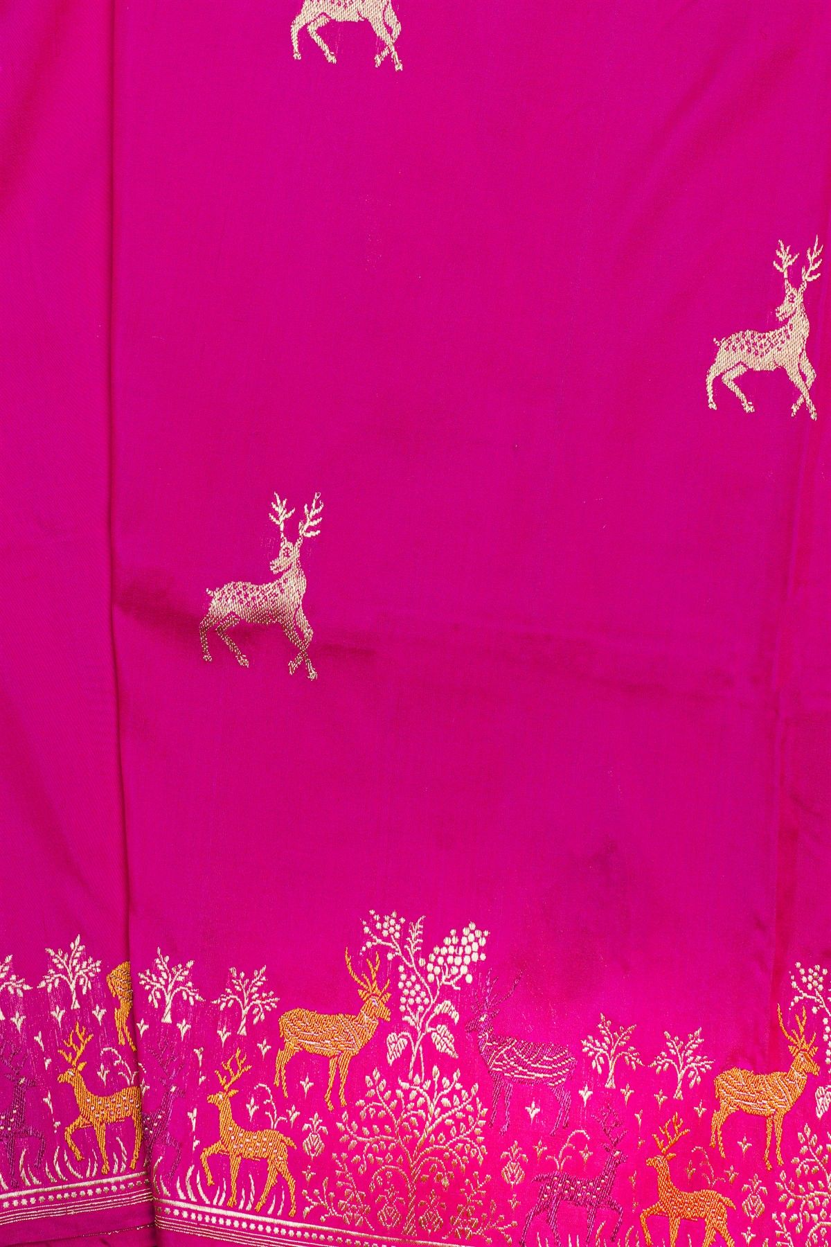 Banarasi Silk Rani Pink Saree