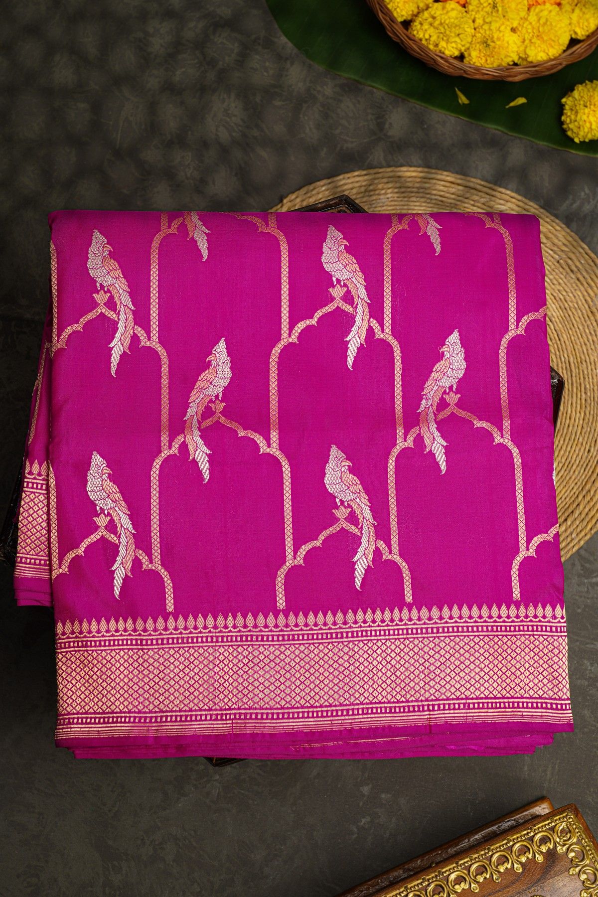Banarasi Silk Pink Saree