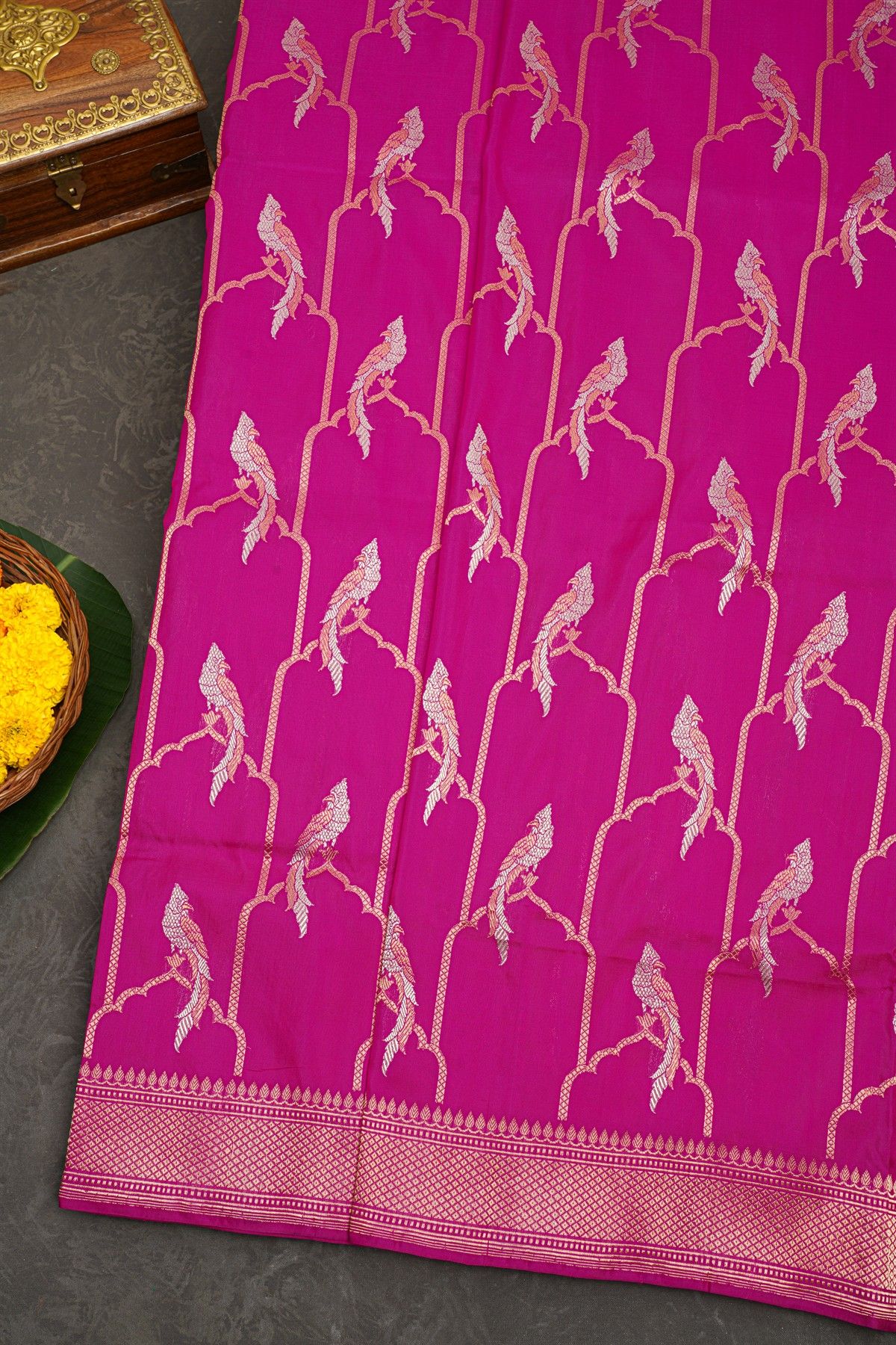 Banarasi Silk Pink Saree