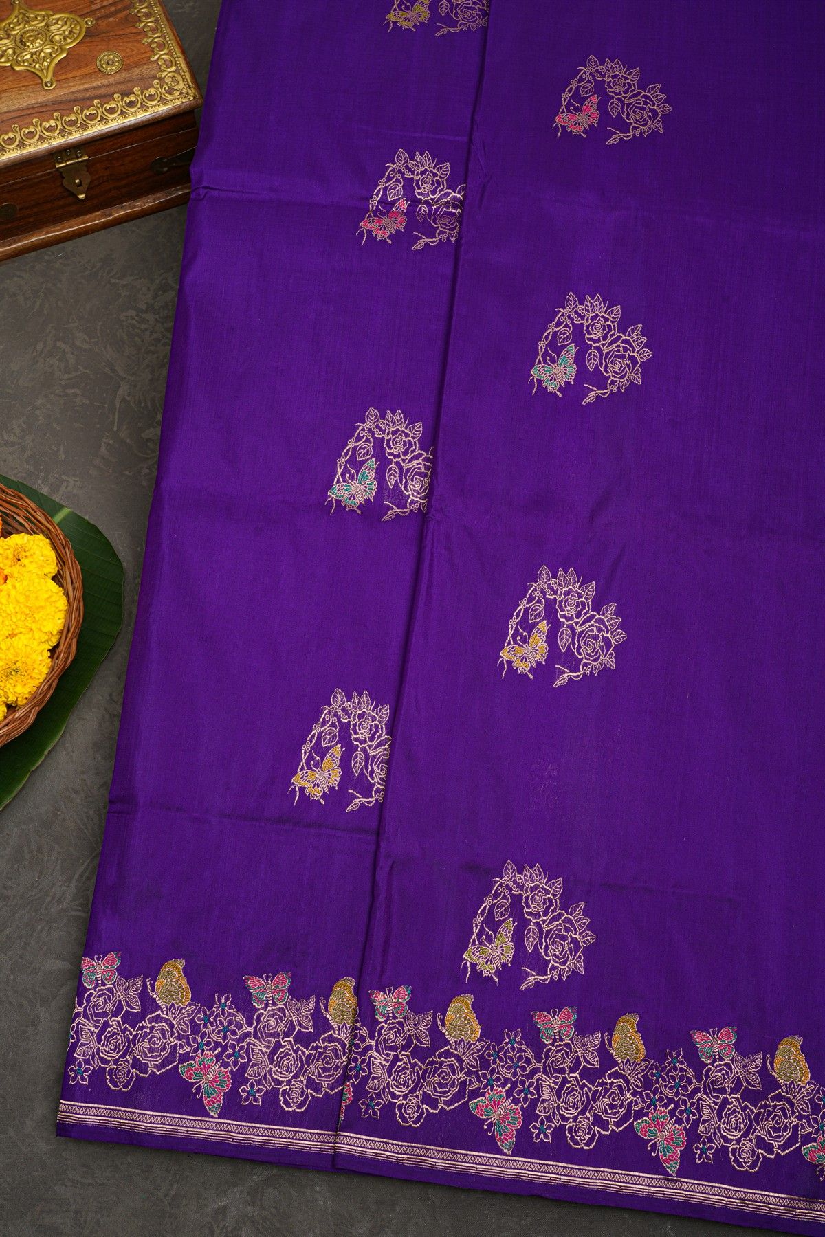 Banarasi Purpple  Silk Saree