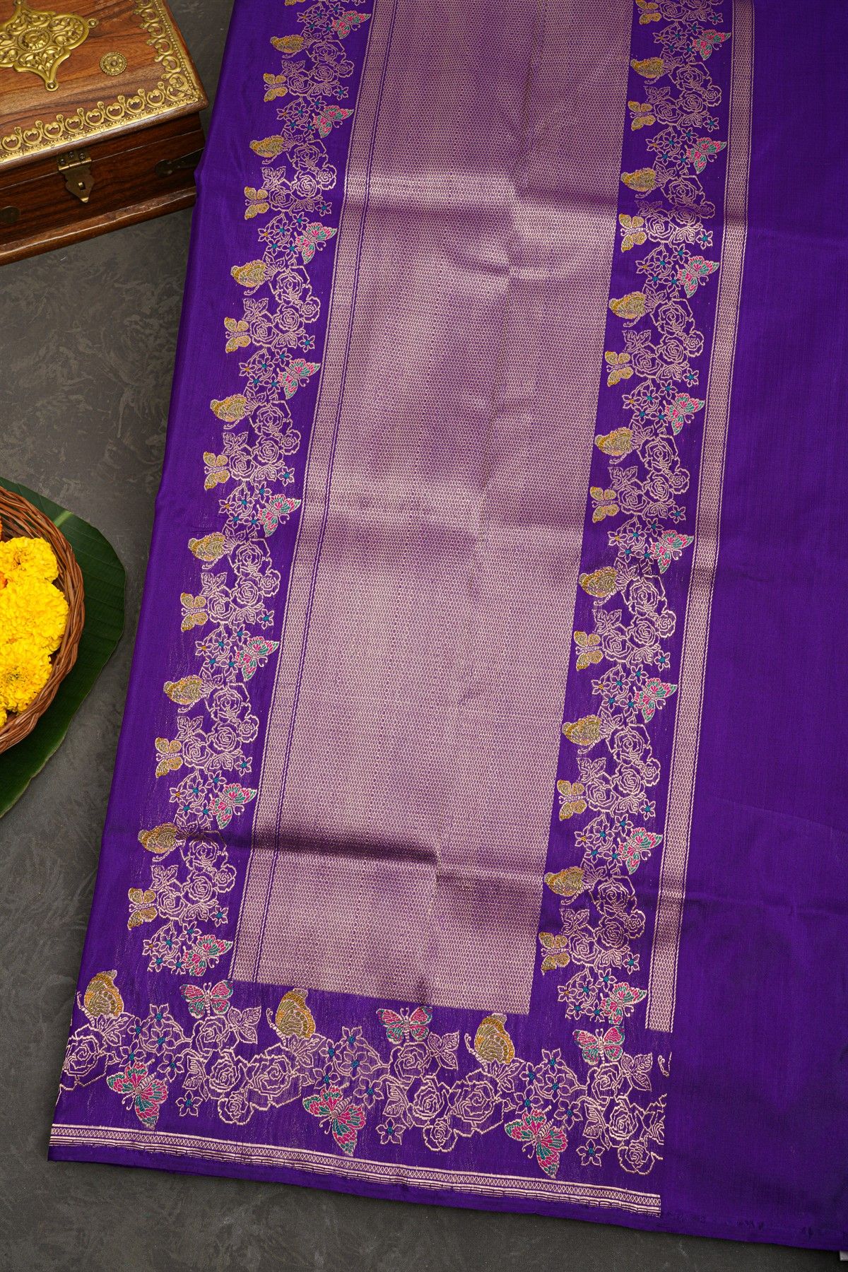 Banarasi Purpple  Silk Saree