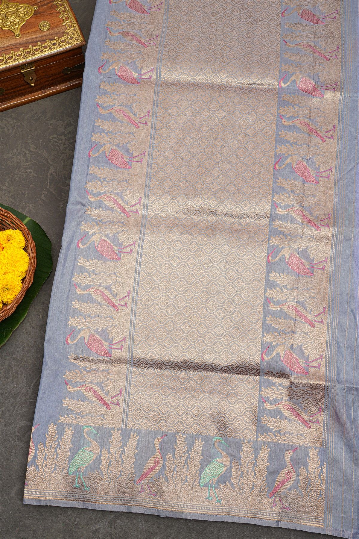 Banarasi Silk Grey Saree