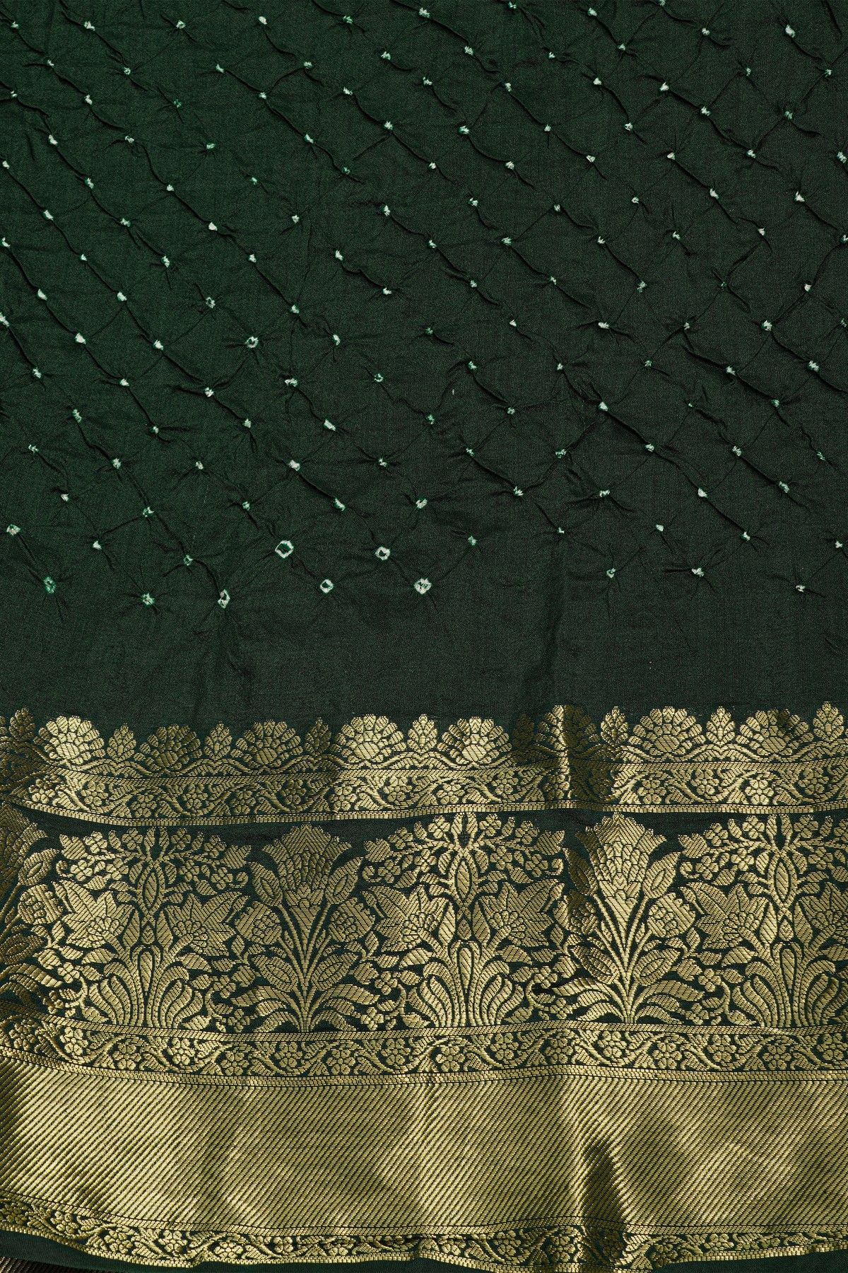 Bandhani Silk Grey  Saree